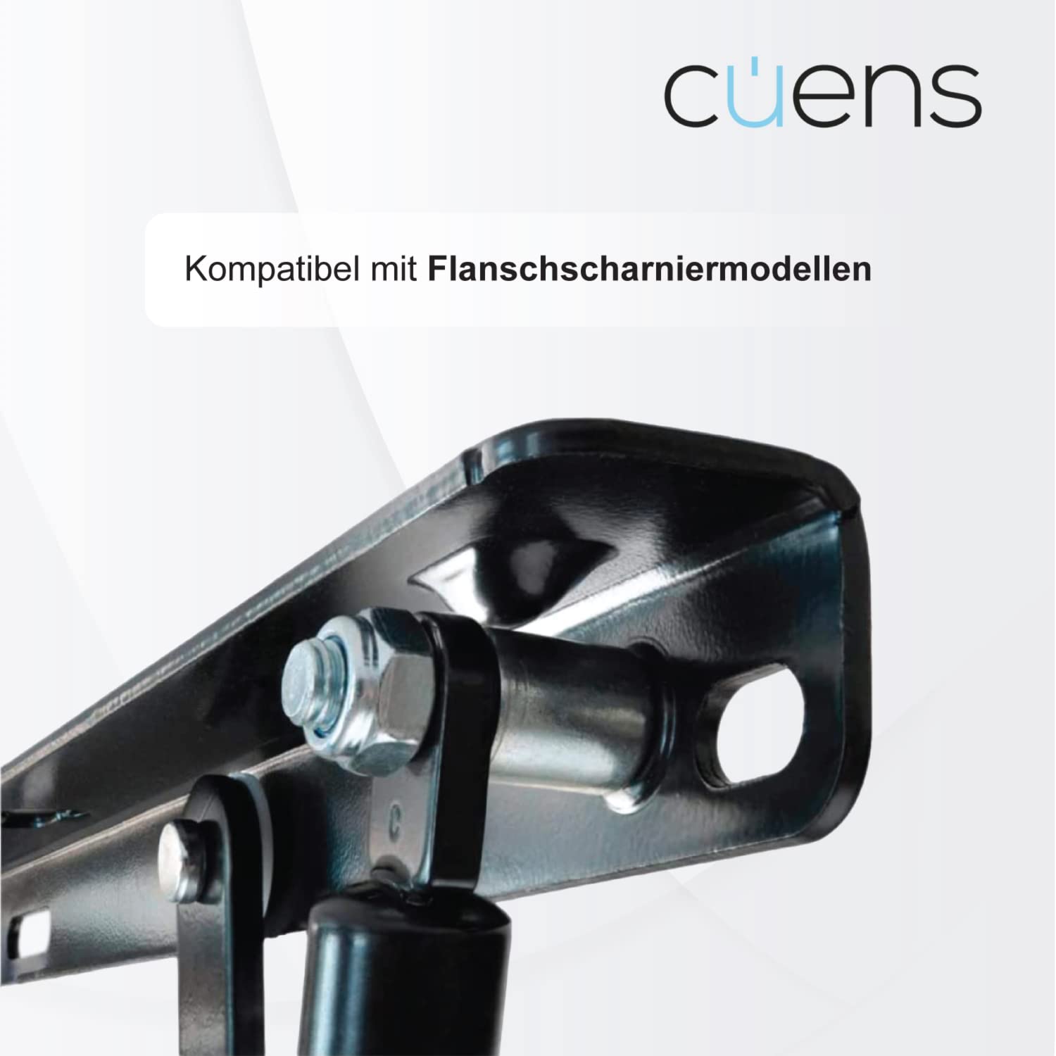 Set mit 2 Gasfedern oder Stoßdämpfern für Bettkasten 1150N - M-8 Schelle - Ideal für Bettkasten 135 cm - Cuens