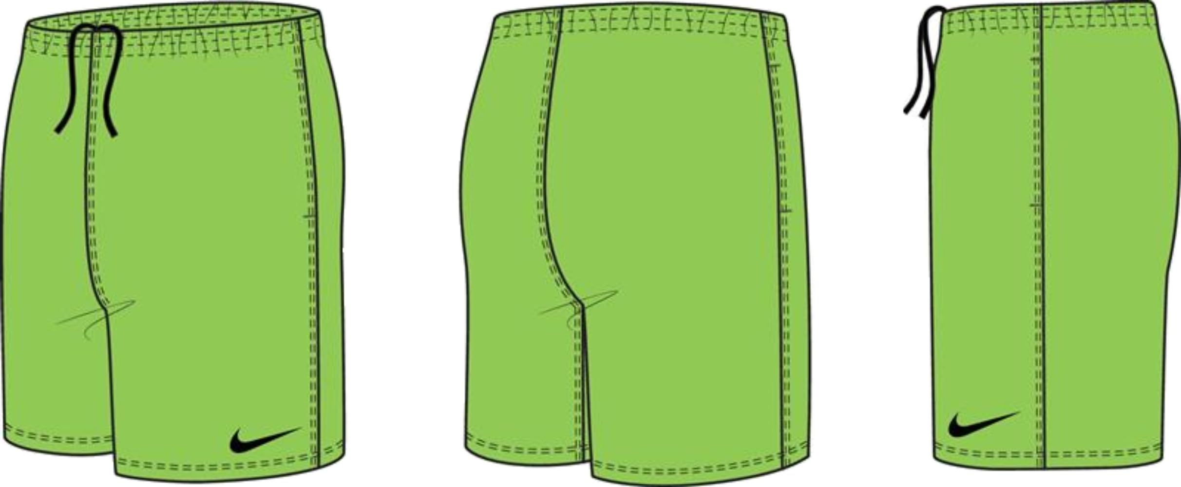 Nike Jungen 6" Volley Short Schwimm-Slips 9 Jahre Green (Green Strike).