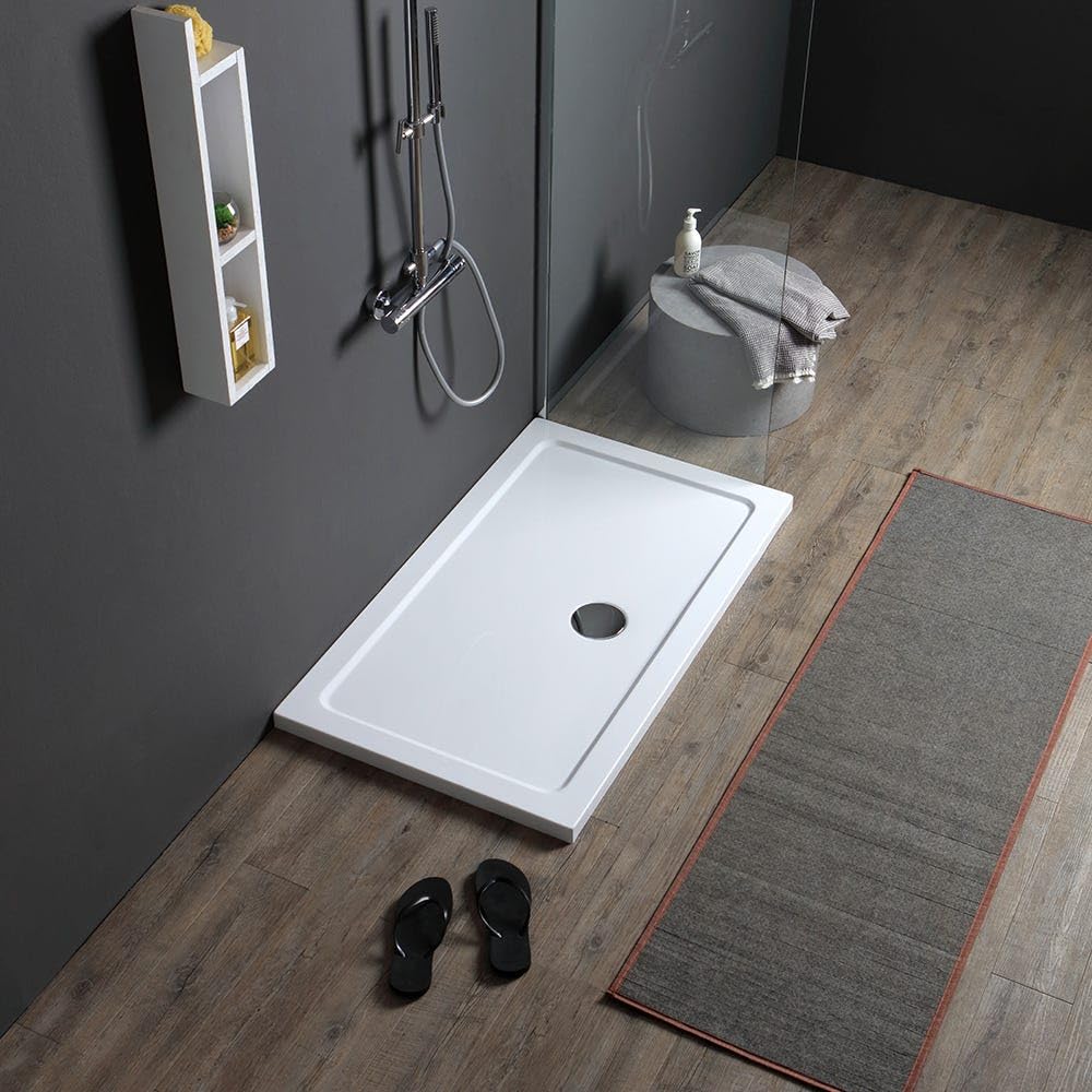 Kiamami Valentina Piatto Doccia Rettangolare 70x90 in Acrilico e ABS Bianco | Alba