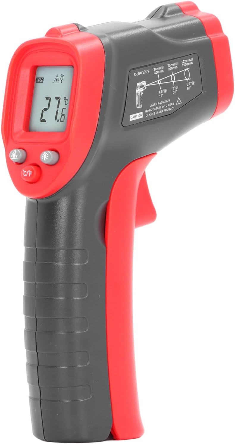 Infrared Thermometer Temperature Gun, -50 ℃ ~ 550 ℃ (-58 ℉ ~ 1022 ℉), Temperature Reader, Handheld Heat Temperature Gun for Cooking, BBQ, Pizza, Oven, Meat, Candy