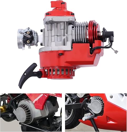Miniatura 4 de CNCEST Kit de motor de motor de 2 tiempos de 49 CC, motor de arranque de 6 dientes para 2 tiempos 49CC Pocket Bike Mini Dirt Bike ATV Scooter