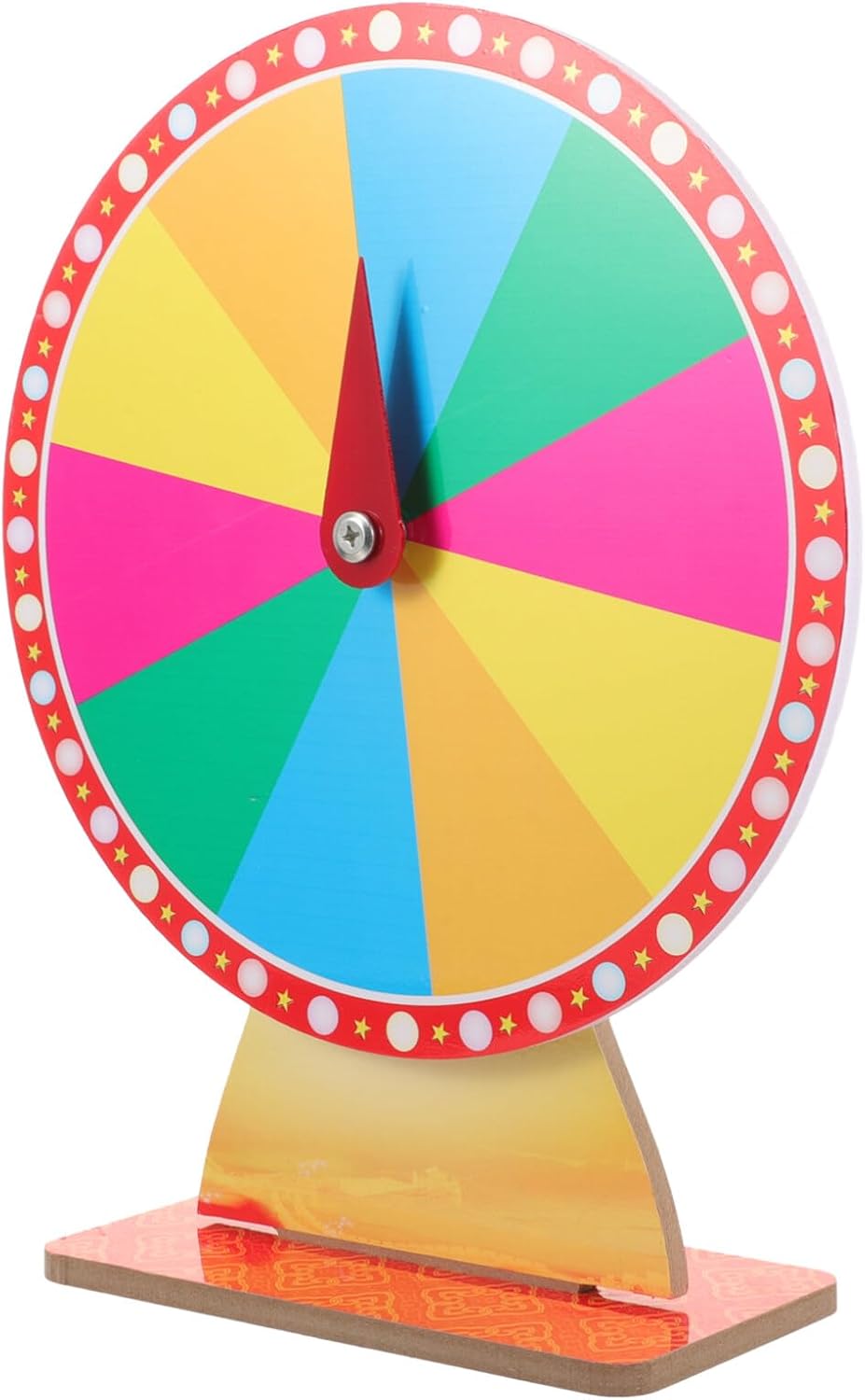 Yardwe Tisch-Preisrad Glücks-Roulette-Rad Bearbeitbares Rotierendes Glücksrad-Spiel Für Karneval ...