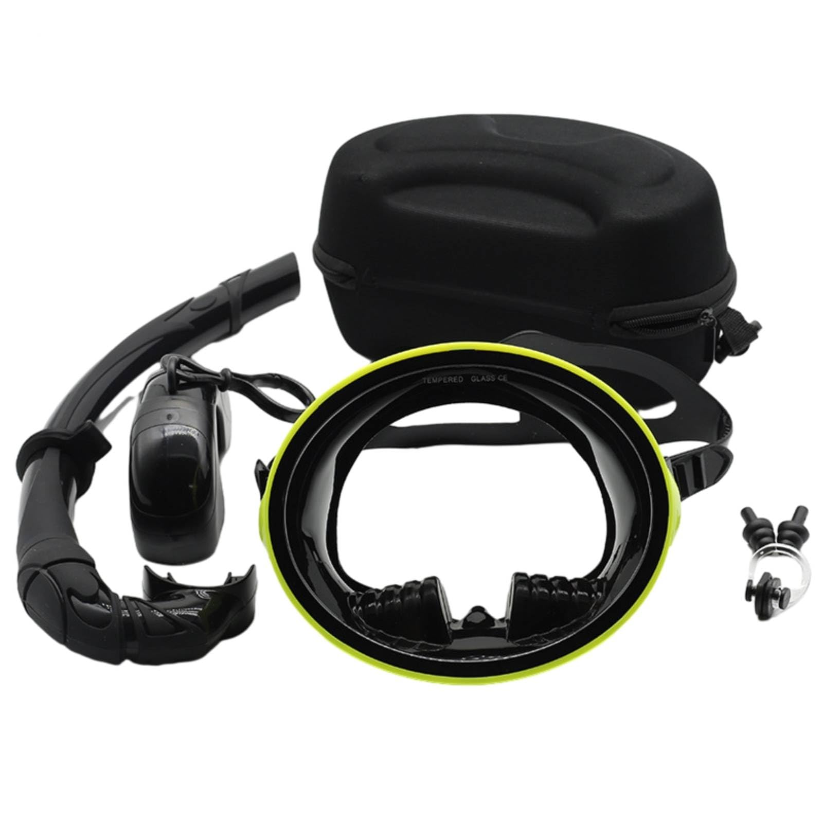Máscara Snorkel con Estuche Confortable Gafas Buceo con Tubo Suave Set Acuático para Piscina