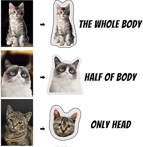 Miniatura 6 de Seamaid Almohada de fotos personalizada para mascotas con almohada en forma de foto, regalos personalizados con fotos para Navidad, día de San