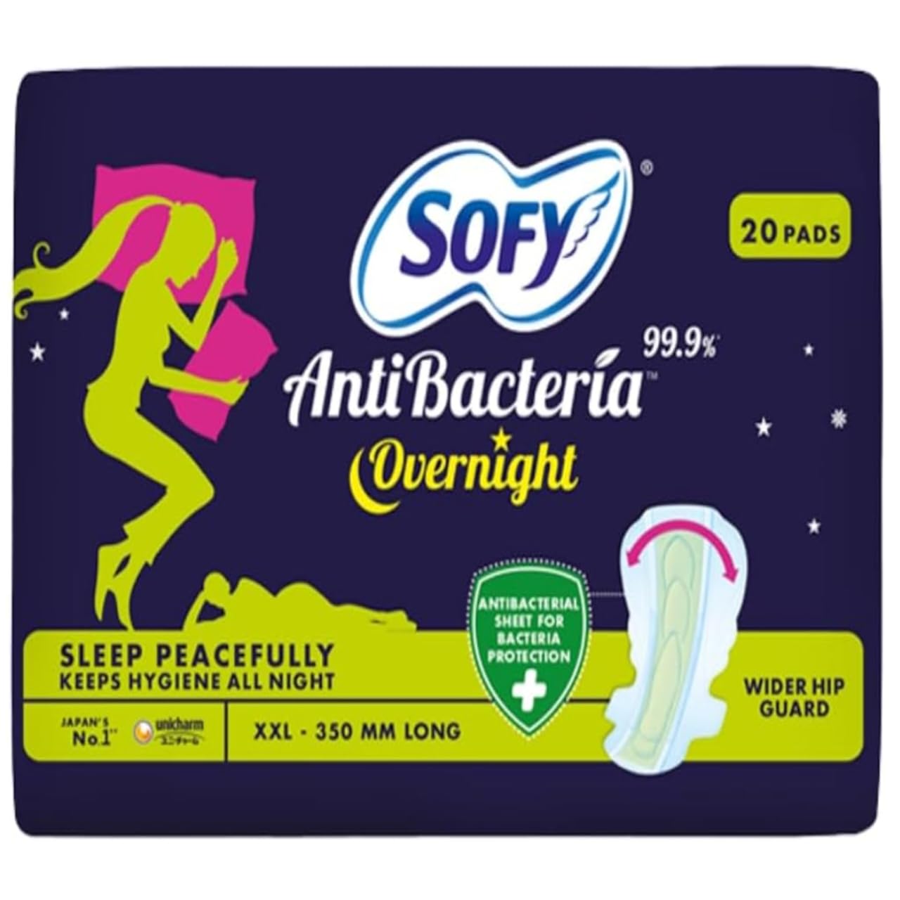 SOFY+ANTIBACTIRA OVERNIGHT XXL 20 PAD PACK OF 1 (B0CXF31647) Amazon Price History, Amazon Price Tracker