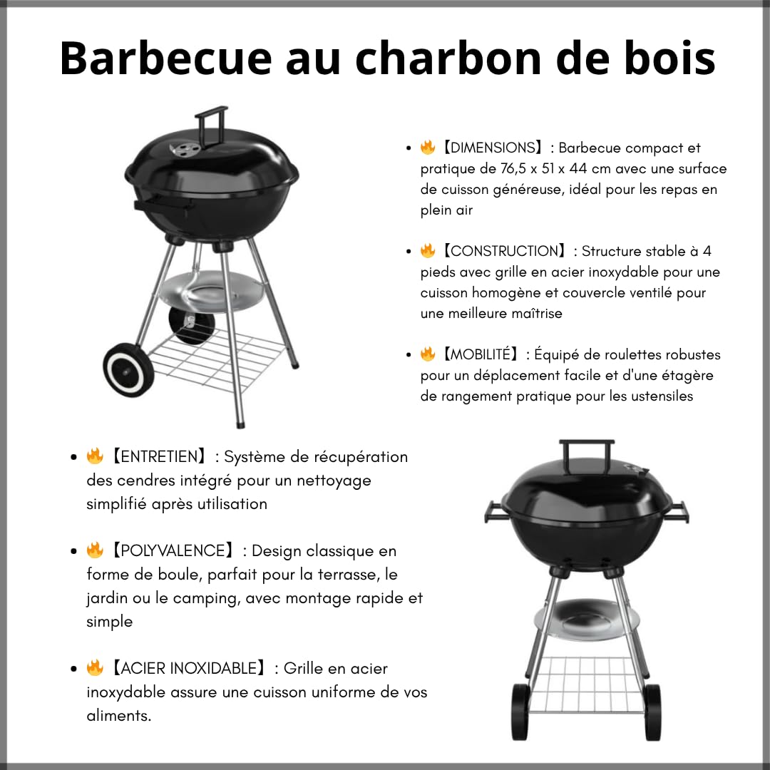 Livona - Set di 3 utensili per barbecue, in acciaio inox, ideale per giardino e campeggio