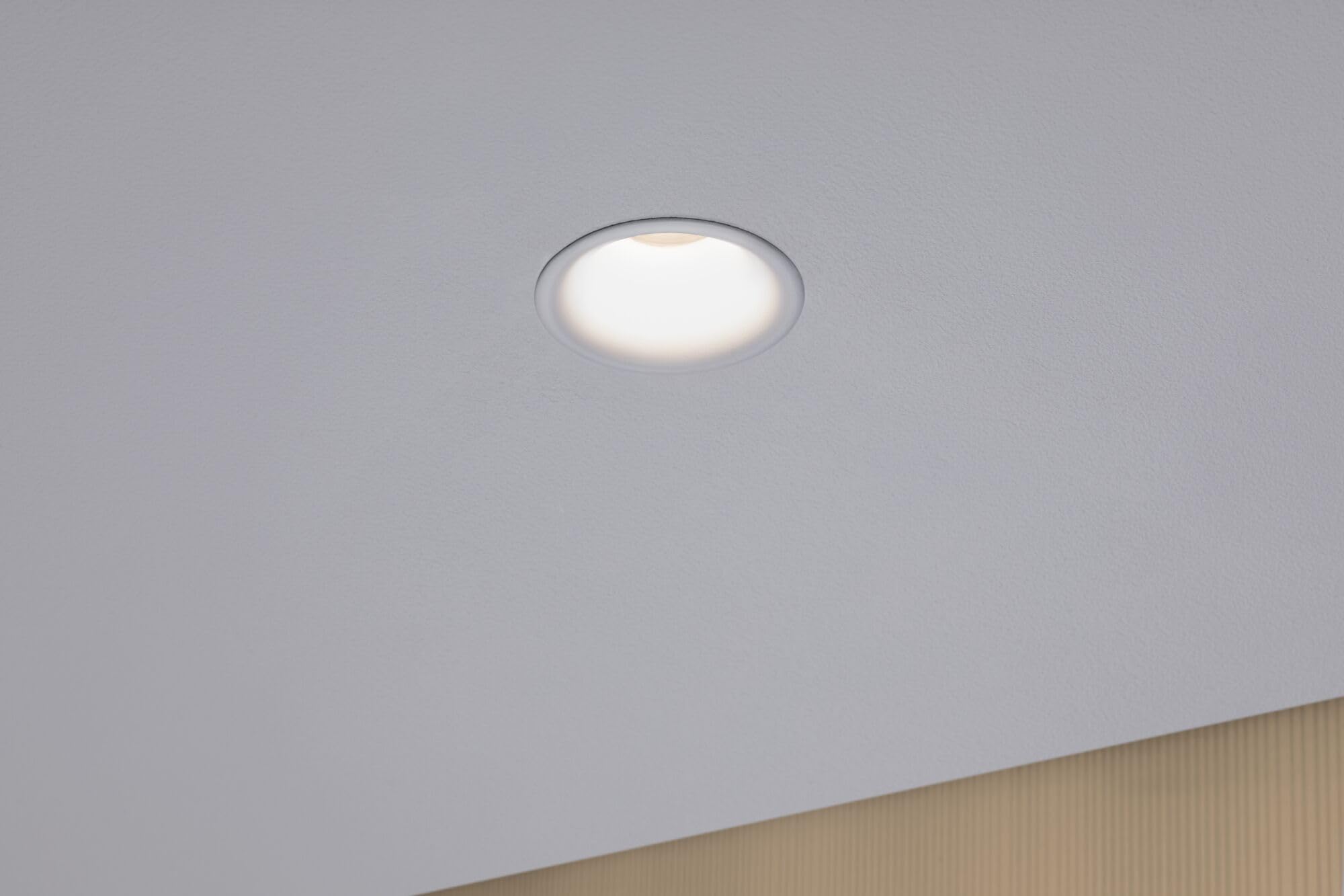 Paulmann 93416 Cymbal LED recessed luminaire incl. 1x6.8W IP44 dimmable recessed Spotlight White matt spot Plastic recessed lamp 2700K - Image 3
