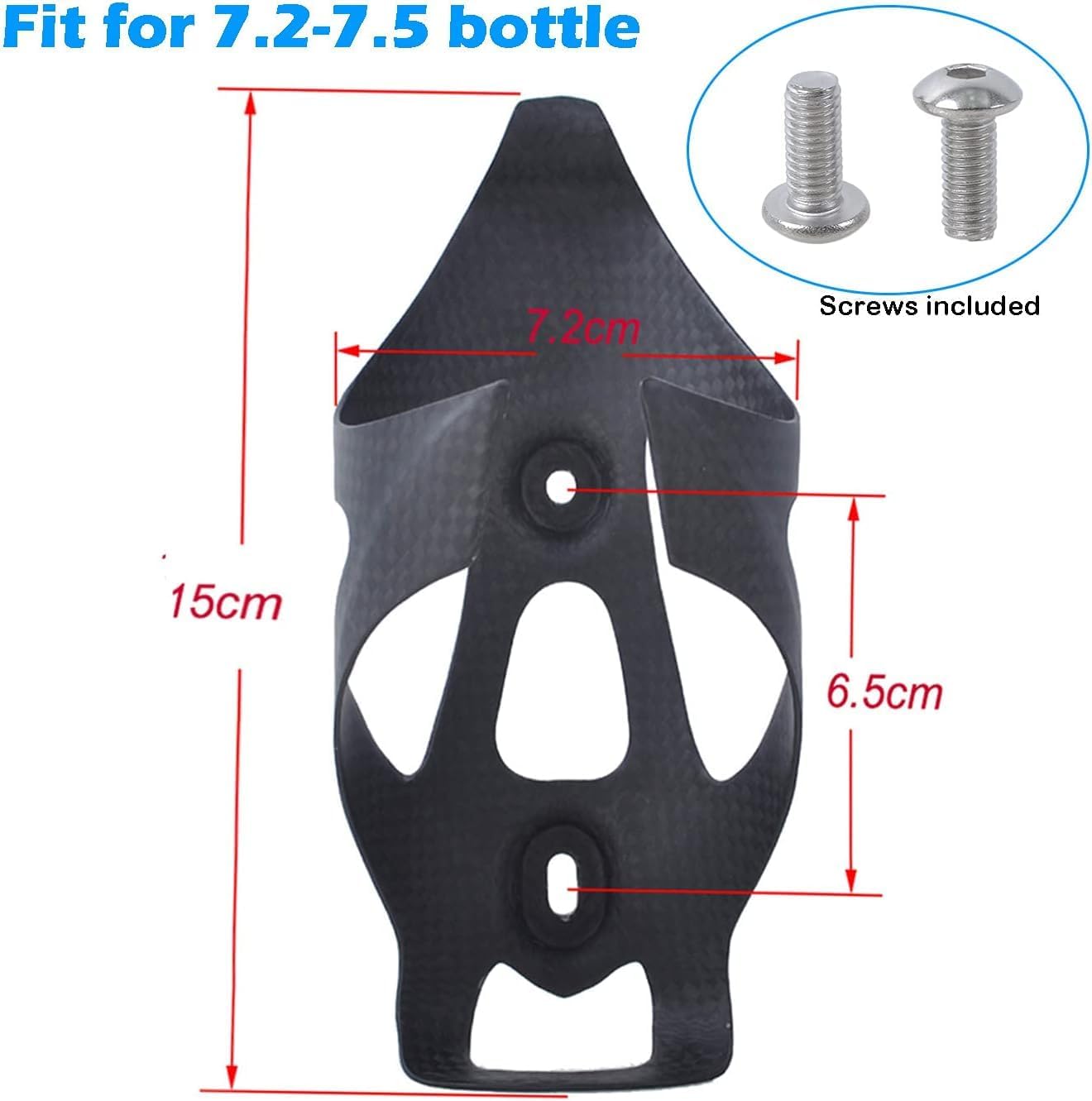 100%フルカーボンファイバー 超軽量 自転車 バイク ウォーターボトルケージ ホルダー ロードバイク MTB用 (2)