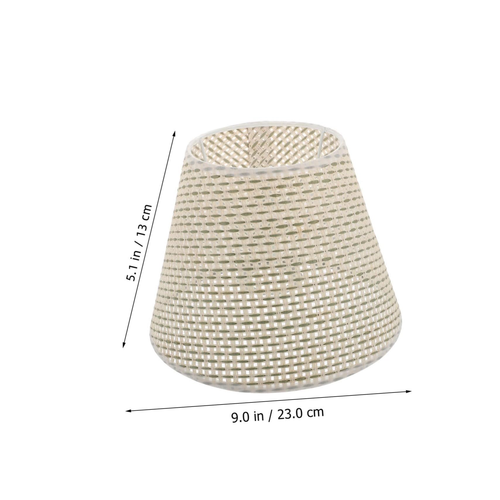 Lampada da Scrivania con Paralume Beige in Rattan Imitazione Paralume per Arredamento Casa Facile da Installare e Resistente Accessorio per Interni Regalo per Amici e Famiglia