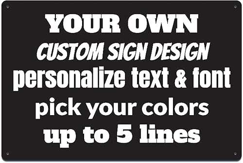 Letrero de metal personalizado de 12 x 8 pulgadas para Ofiice, negocios, lugar de trabajo, hogar, letreros de entrega con tinta protectora UV para