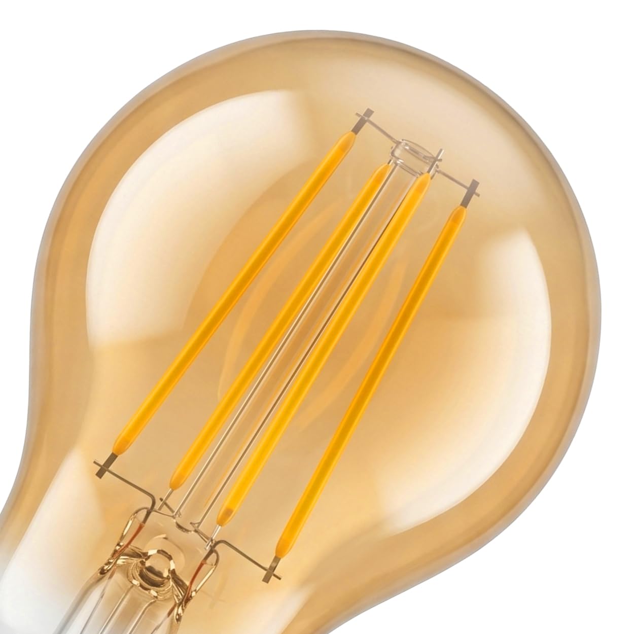 HOFSTEIN E27 LED Warmweiss Glühbirne E27 10er Set Amber, Bernsteinfarbenes dimmbares Leuchtmittel Vintage Look 7 Watt, 2200 Kelvin 730 Lumen A60 Gemütliches Licht Für Wohnraum und Deko