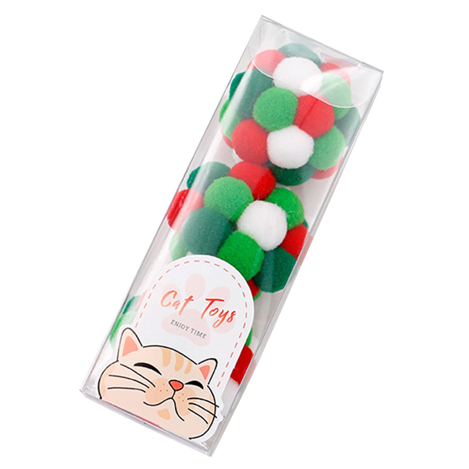 Fcnjsao 3Pcs Interactive for Toy 1.6in Plush Soft Balls for Toy with Bells Inside for Kitten Puppy Indoor Outdoor Playin