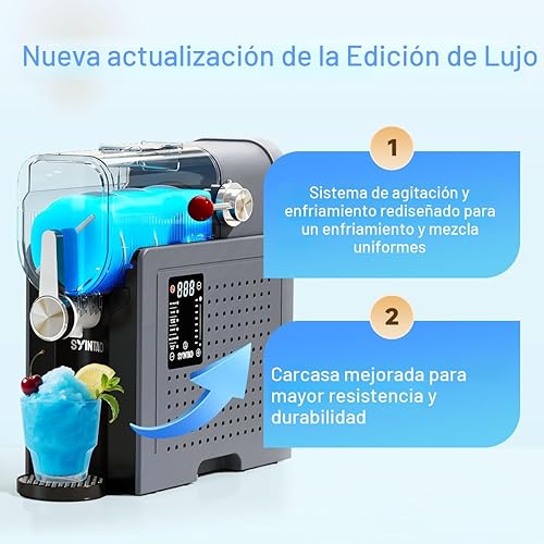 Miniatura 9 de Máquina de granizado  No necesita hielo, 88oz bebida congelada y suave serve máquina de helado. Máquina de granizado para el hogar con pantalla LED,