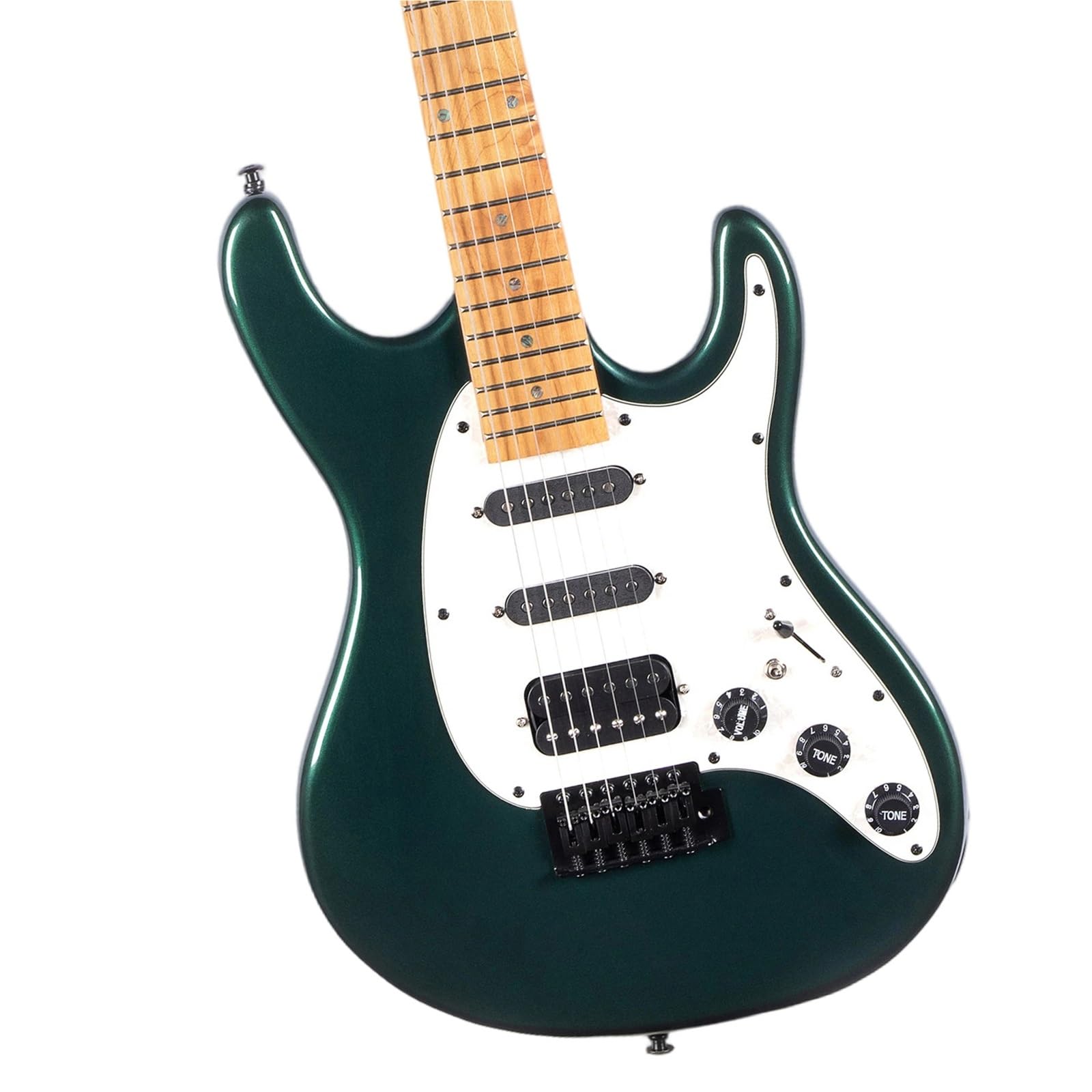 Standard Gitara Elektryczna Gitara Elektryczna Jazzowa Z Klonową Szyjką Piękny Dźwięk Odpowiedni Dla Dorosłych Początkujących Profesjonalne Wykonanie(Dark Green)