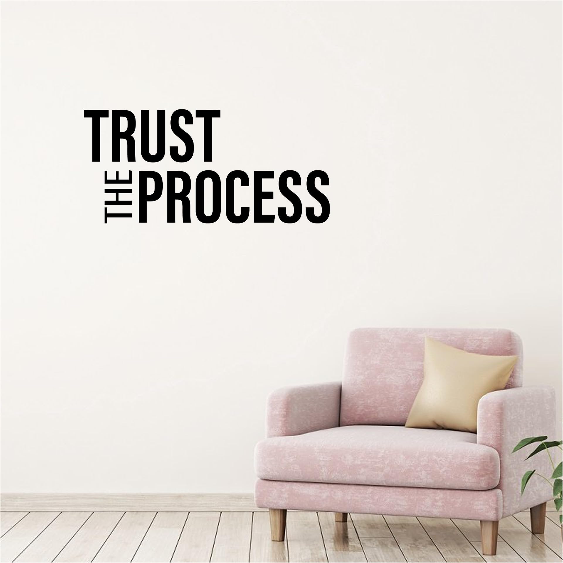 CodersParadise Vinyl Trust The Process Self Adhesive Wall Decal Sticker with Motivational Meaning Quotes Suitable for Office, Workspace,Home Decoration