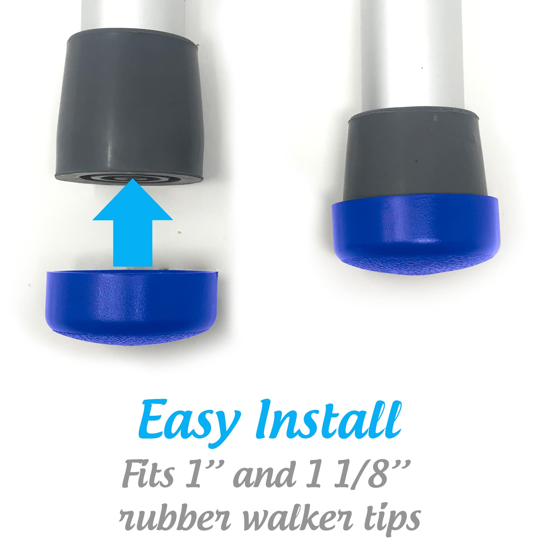 TuffCovers Walker Glide Caps - Smooth Rolling -2