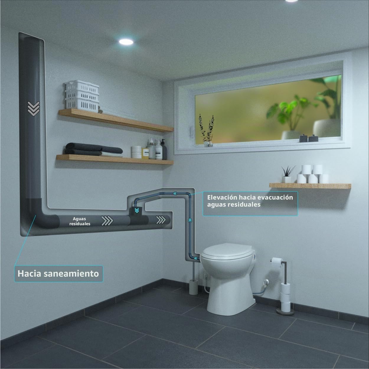 Silence – WC triturador integrado – Fabricación francesa