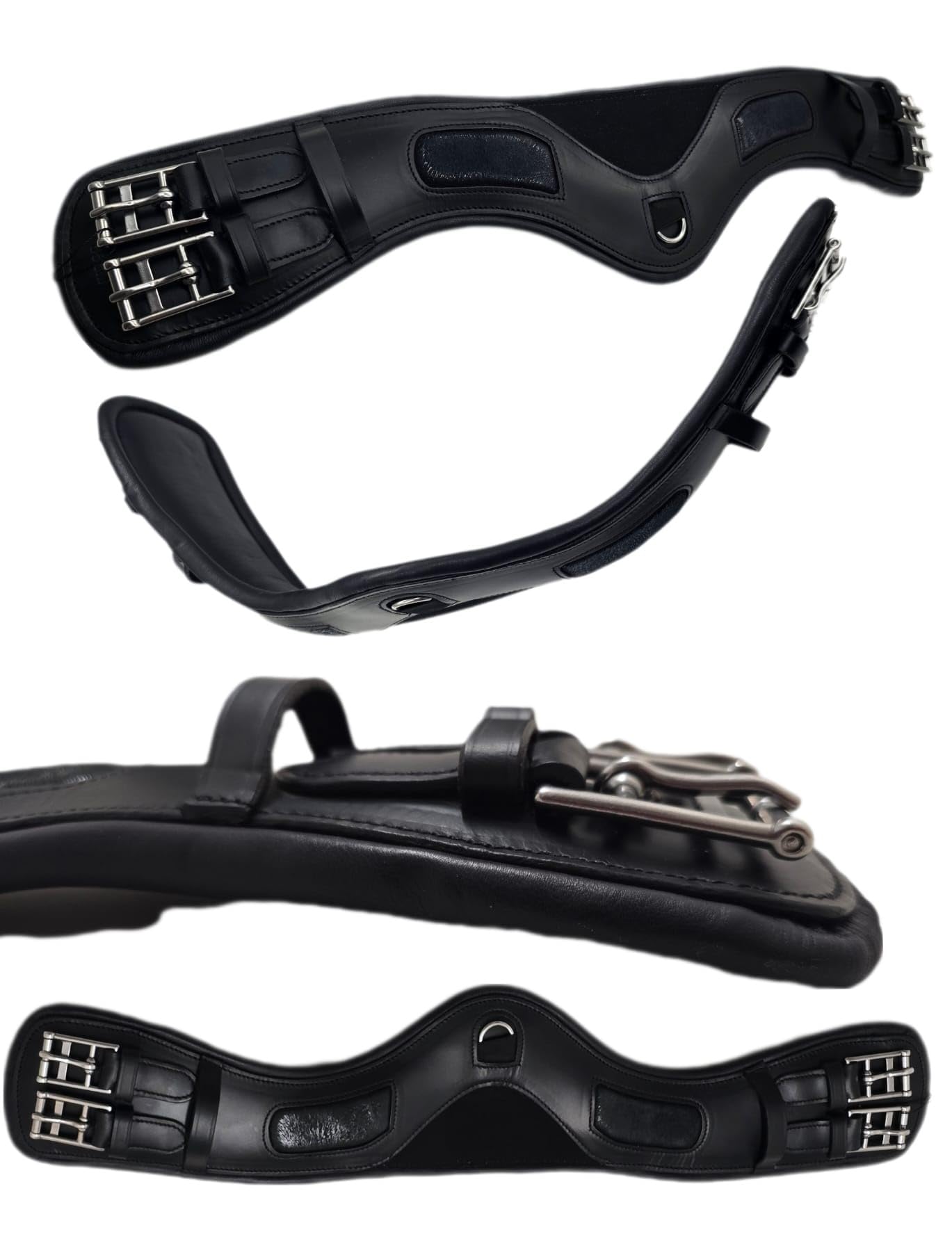 Leder Kurzgurt Mond anatomisch Slim Sattelgurt weich 60 65 70 75 cm Tysons ergonomisch Ledersattelgurt Mondgurt (75)