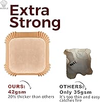 Vista 3 de Forros pequeños para freidora de aire Cosori de 2.1 cuartos de galón, mini forros para freidora de aire desechables 2 2.1 2.6 3 cuartos de galón