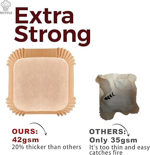 Miniatura 3 de Forros pequeños para freidora de aire Cosori de 2.1 cuartos de galón, mini forros para freidora de aire desechables 2 2.1 2.6 3 cuartos de galón,