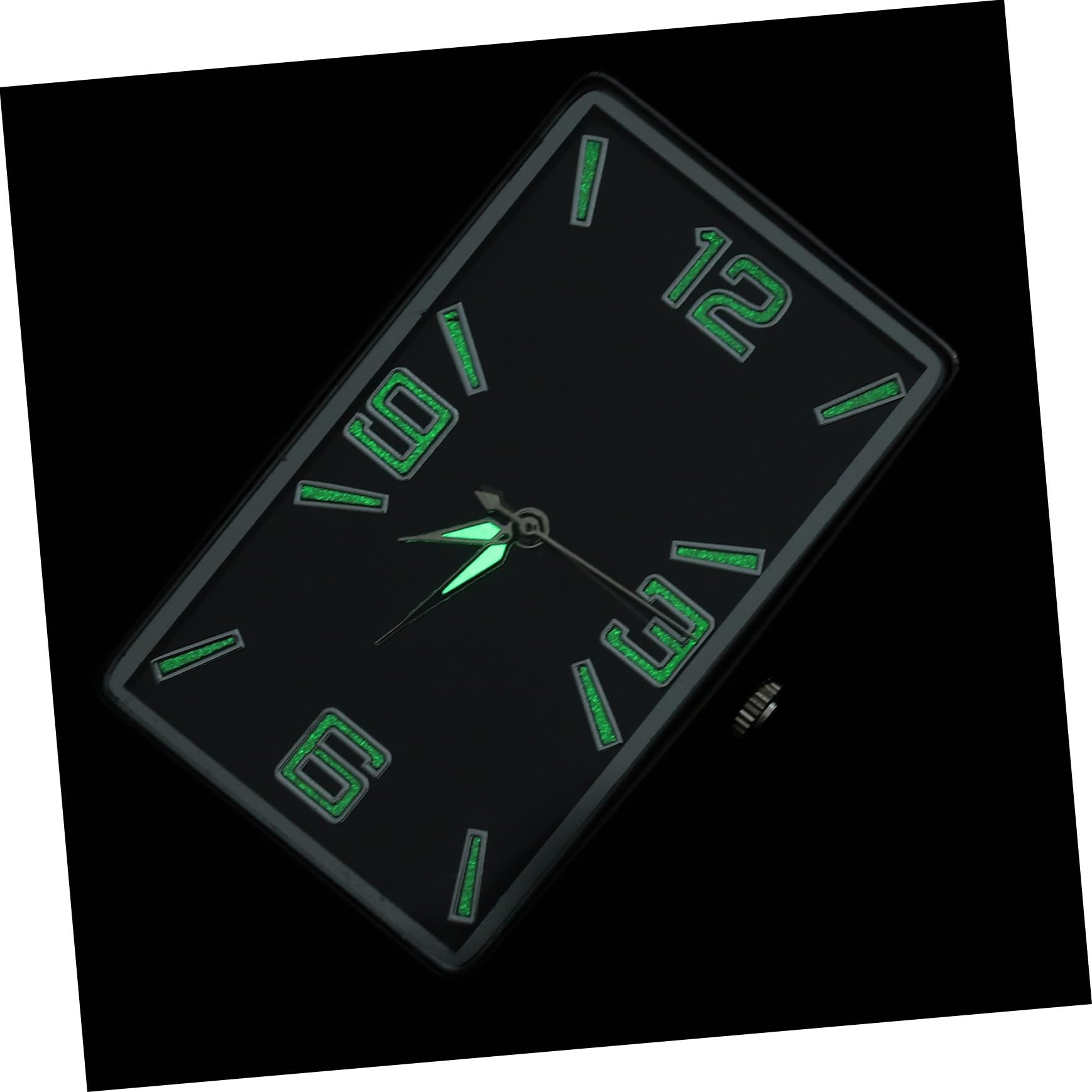 Reloj para Salpicadero de Coche Cuadrado, Pequeño y Analógico, Lente Transparente para Mejor Visibilidad Durante la Conducción y Uso en Oficina o Casa