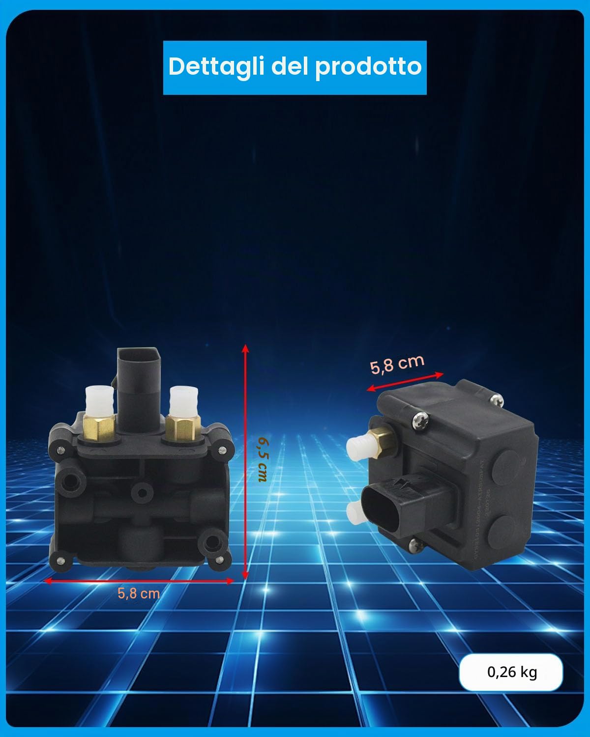 Valvola solenoide di giro dell'aria 37206789450 37206784137 del blocchetto della valvola del compressore della sospensione dell'aria adatta BMW F01 F02 F07 F11 X5 F15 X6 F16