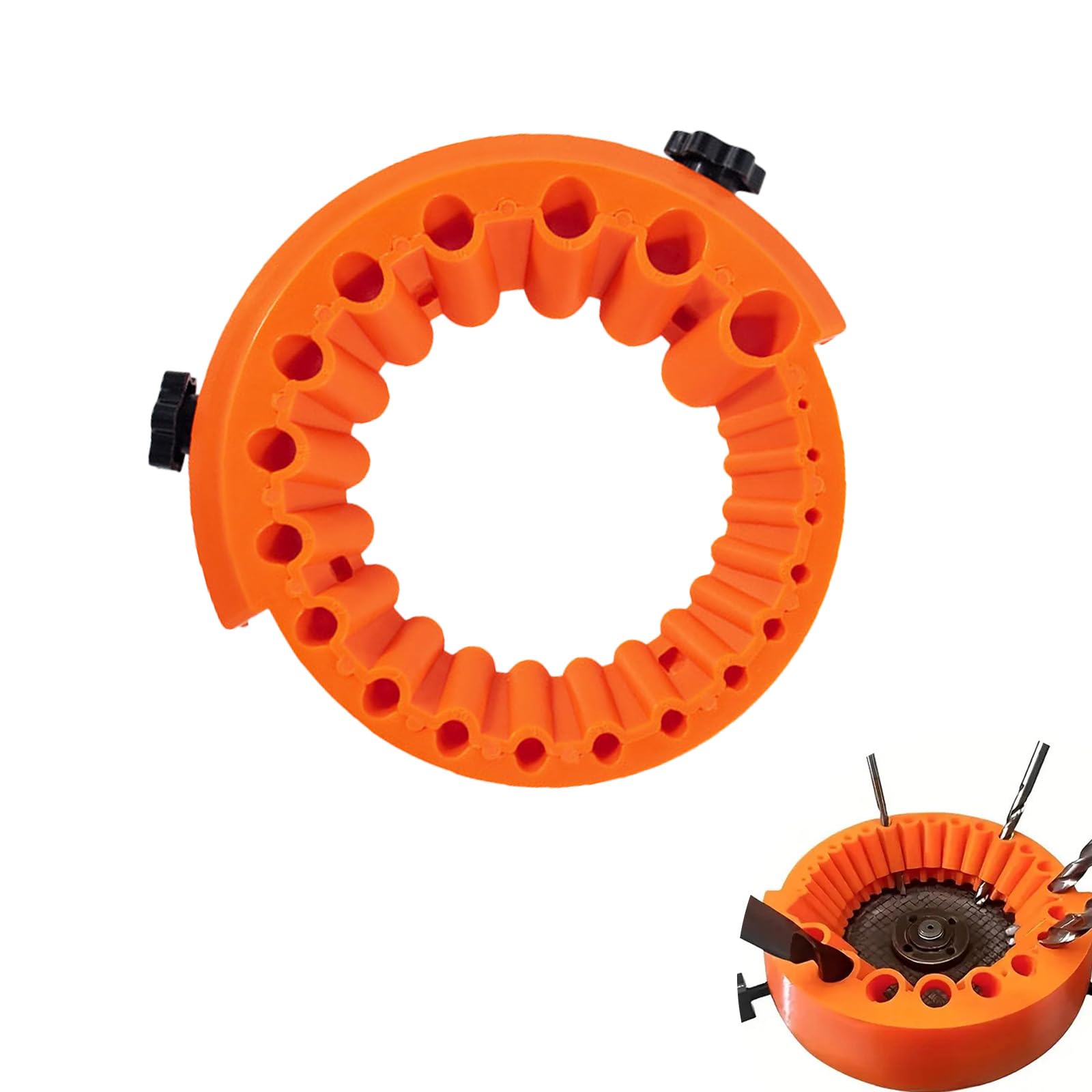 Drill Sharpener, New Sharpener Drill Bits Grinder, Professional Drill Sharpener, for 2-13mm Drill Bit and 115/125mm Grinder (Orange)