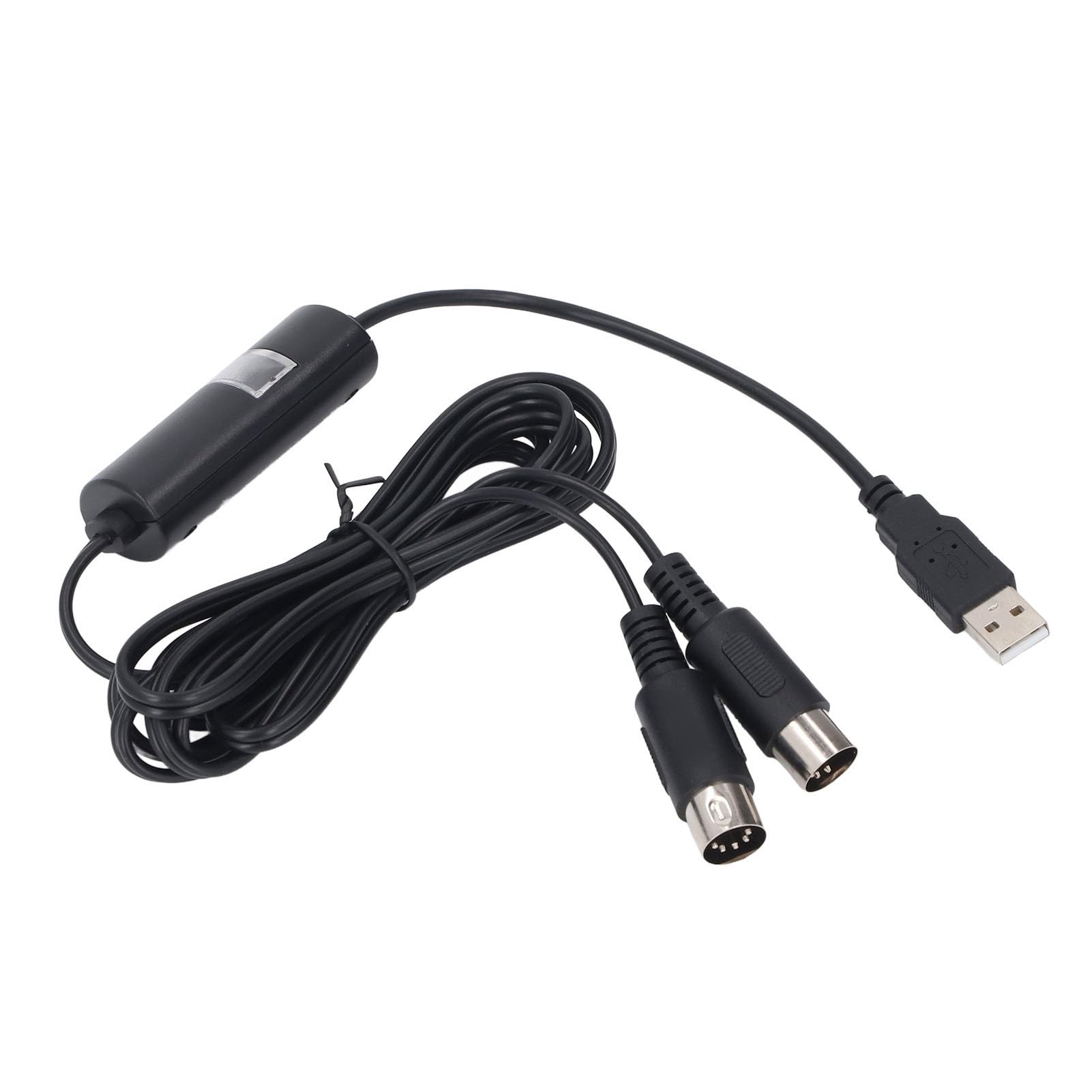 USB MIDI Cable, MIDI to USB Interface Cable, MIDI Interface in Out to USB Cord Adapter for Piano Keyboard to PC Laptop for Editing &amp; Recording, 5ft