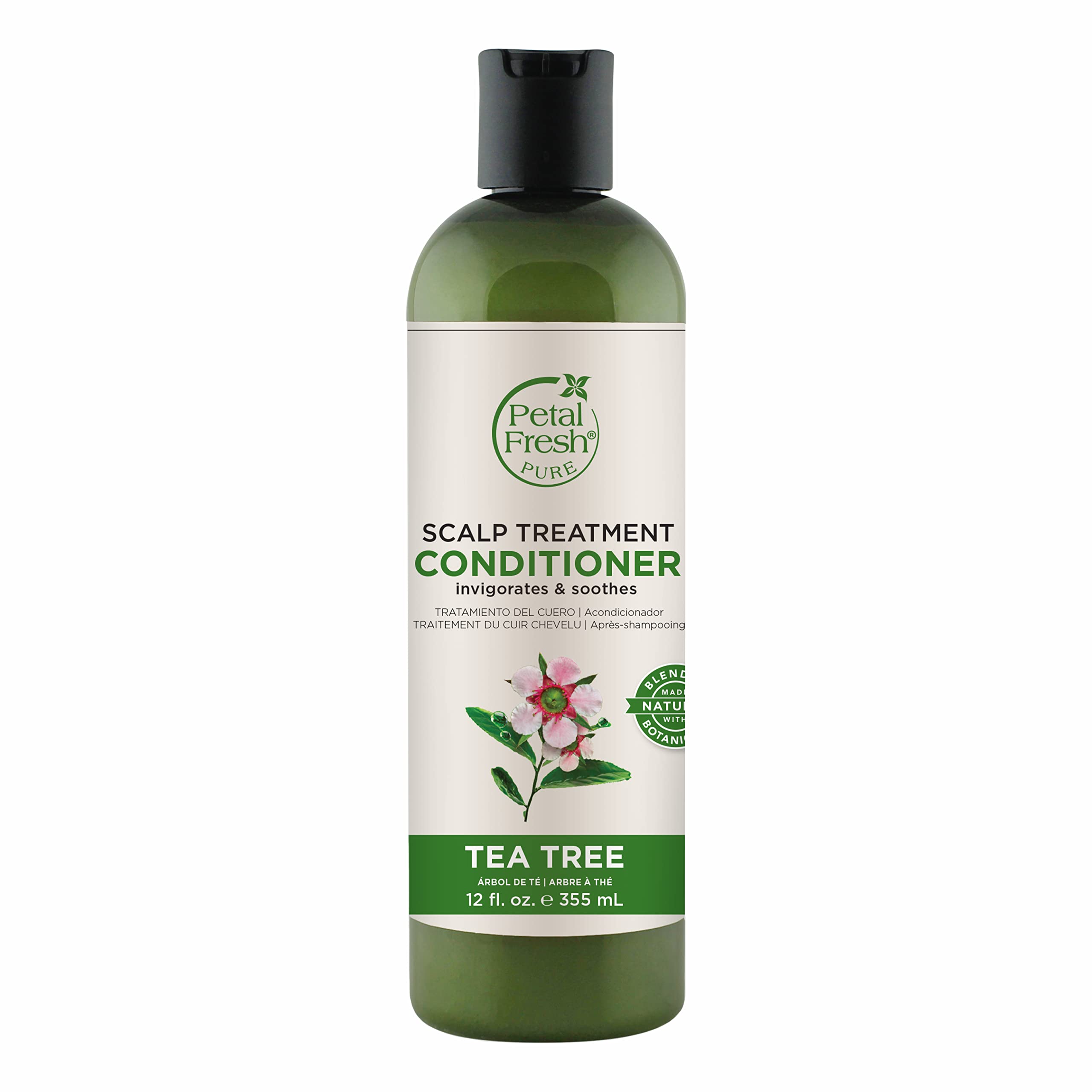 Petal Fresh Pure Scalp Treatment Tea Tree Conditioner | For Itchy & Dry Scalp, Anti Dandruff | No Sulphate, Silicones, Paraben Free | 100% Vegan & Cruelty Free - 355 ml