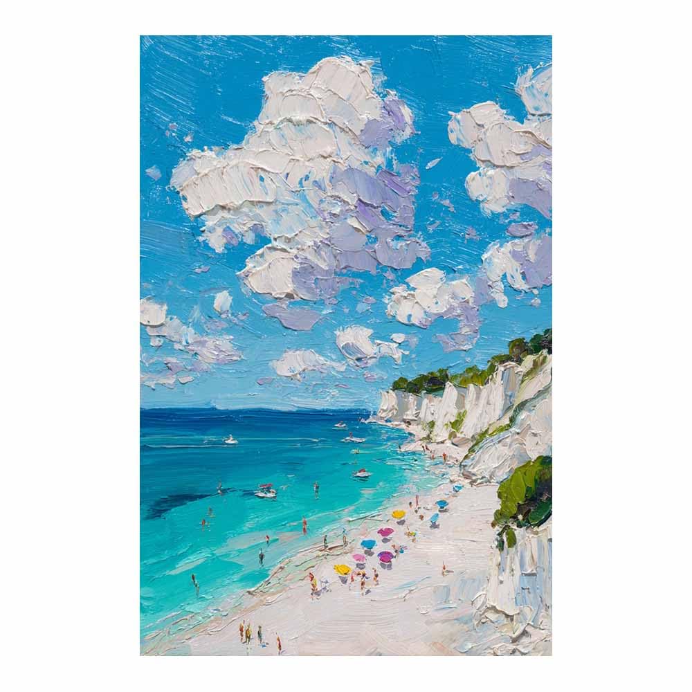 HOQIU Canvas Wall Art Impressionist Beaches es Art canvas art, art print, house decor, bedroom wall decor above bed, prints for living room.(Multicolor)-80x120cm Unframed