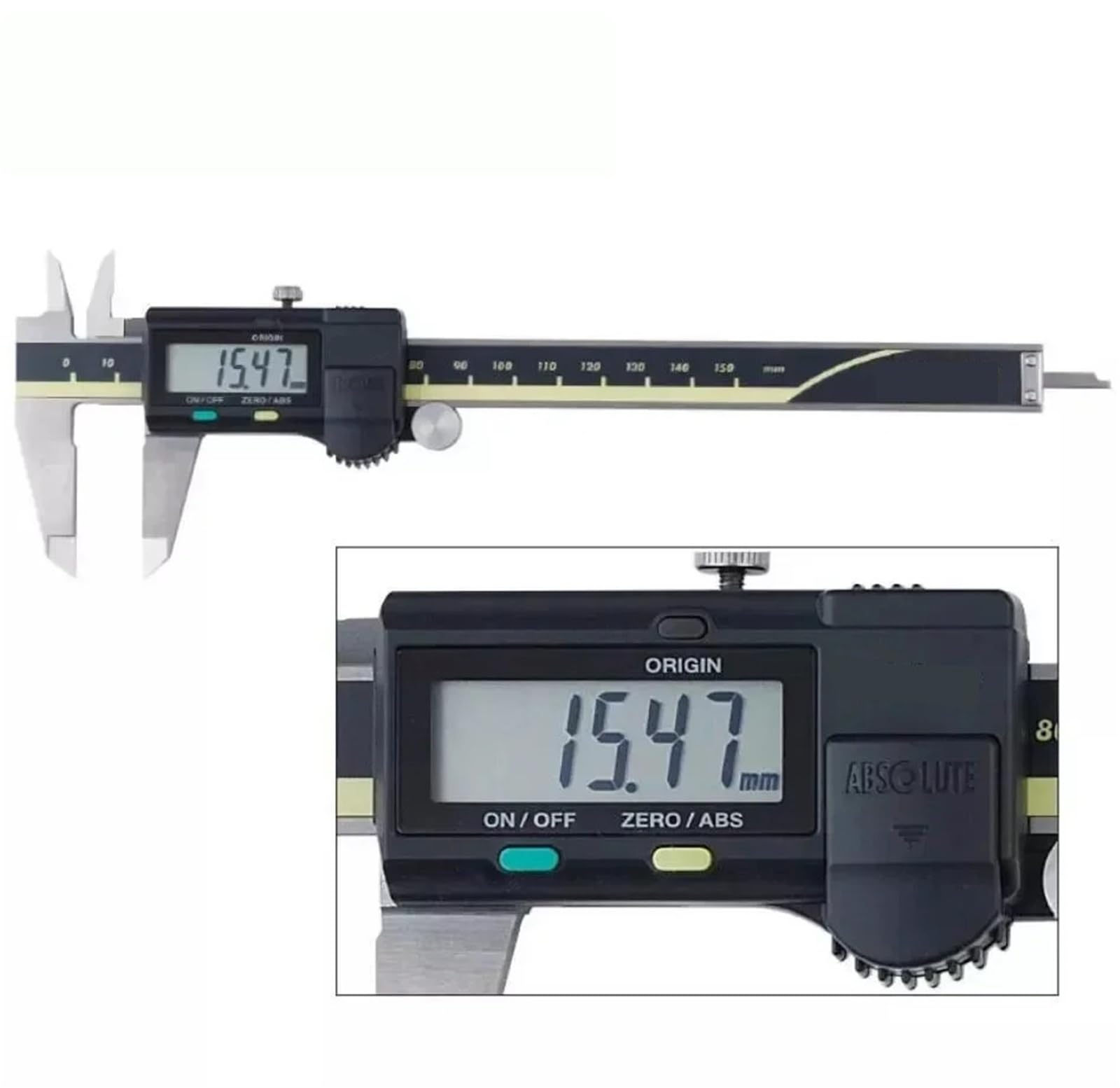 Calibrador Digital Vernier De 150 Mm/6 Pulgadas, 500-196-20, 1 Unidad. Herramientas De Medición Digitales.,500-196-20 0-150mm