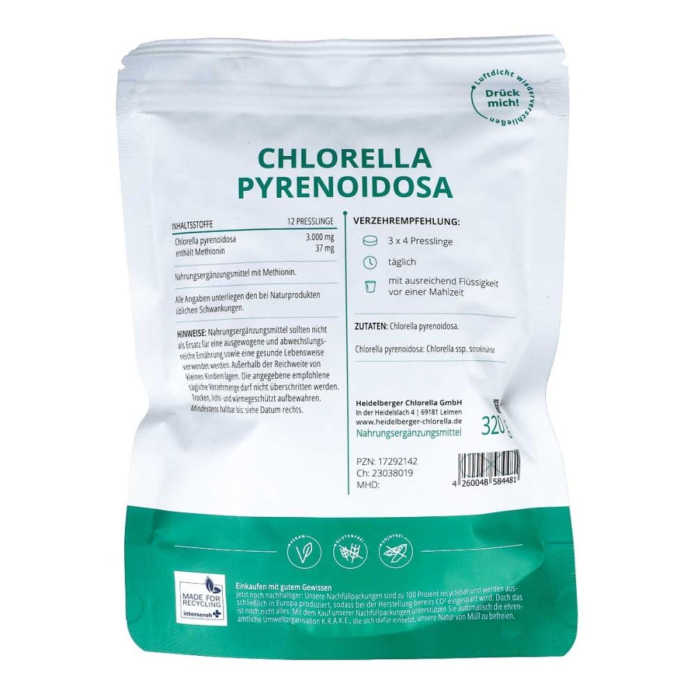 Chlorella Pyrenoidosa Presslinge 1280 stk