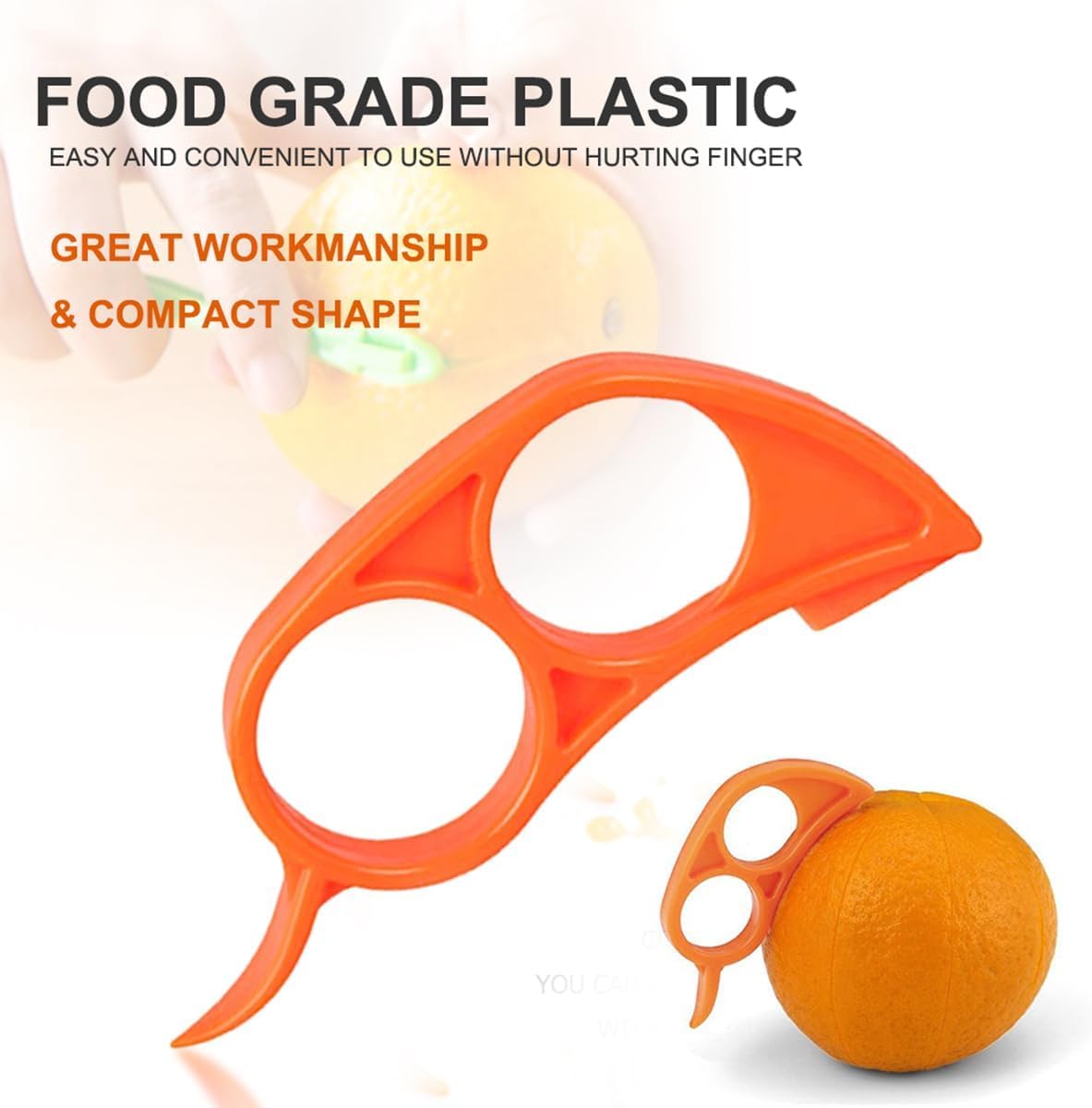 BOOMQQ Orange Peeler Tool – 6-Pack Set For Easy Citrus Peeling, Kitchen Gadget For Fruits & Veggies