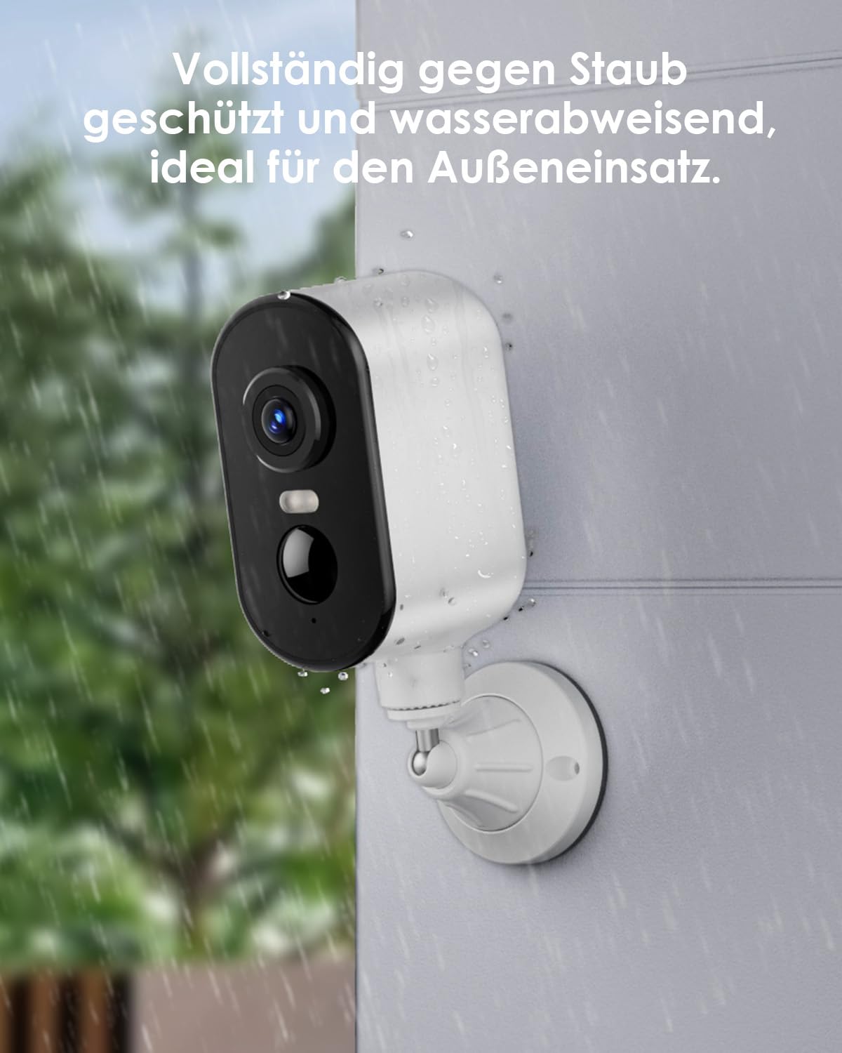 CZEview 2K Überwachungskamera Aussen Akku, Magnetische Montage, 300° Horizontaler PTZ,Bewegungserkennung, WLAN Kabellose Überwachungskamera außen/innen, 2.4G, 2-Wege Audio, Farbige Nachtsicht, IP65