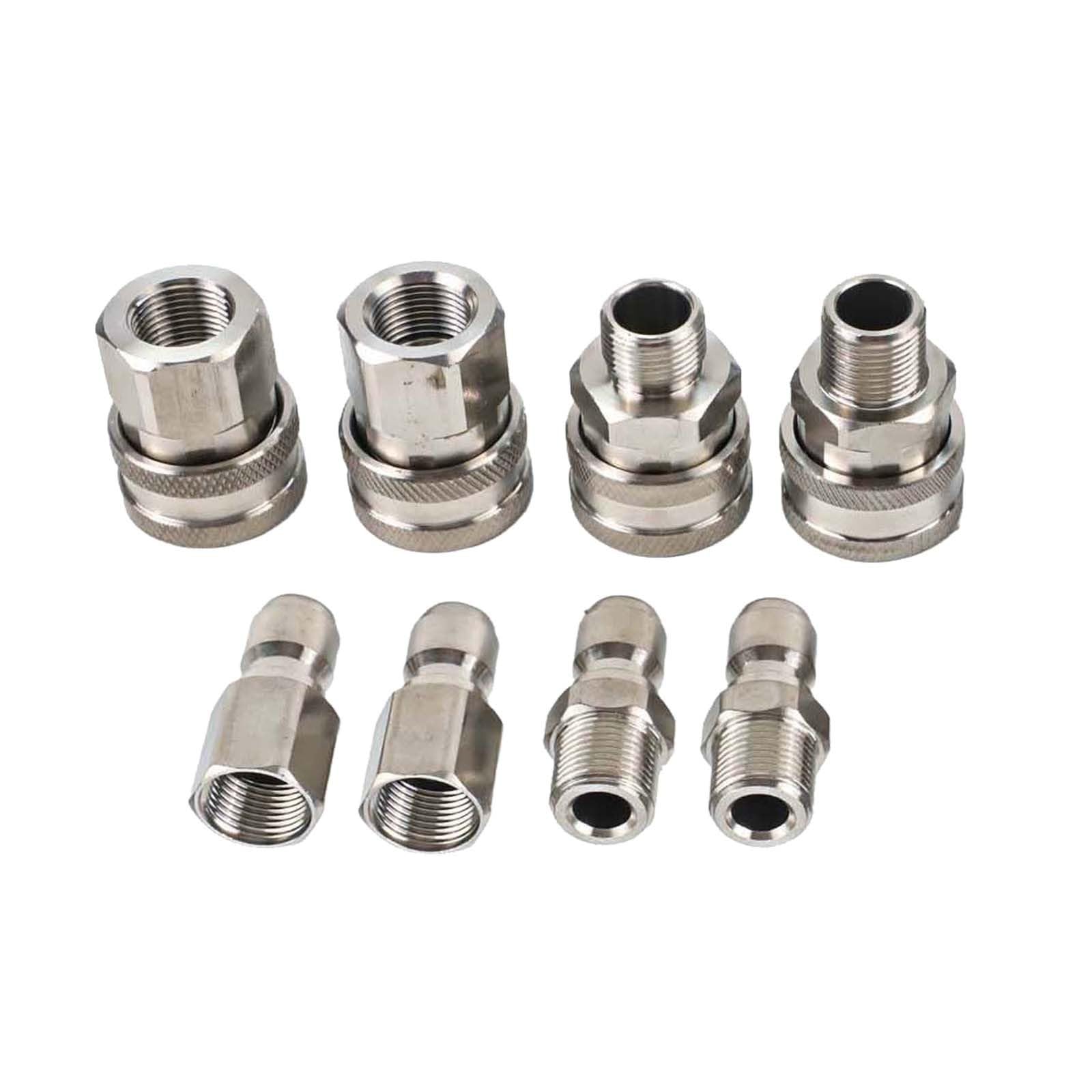Kit de connexion rapide 3/8" en acier inoxydable pour nettoyeur haute pression