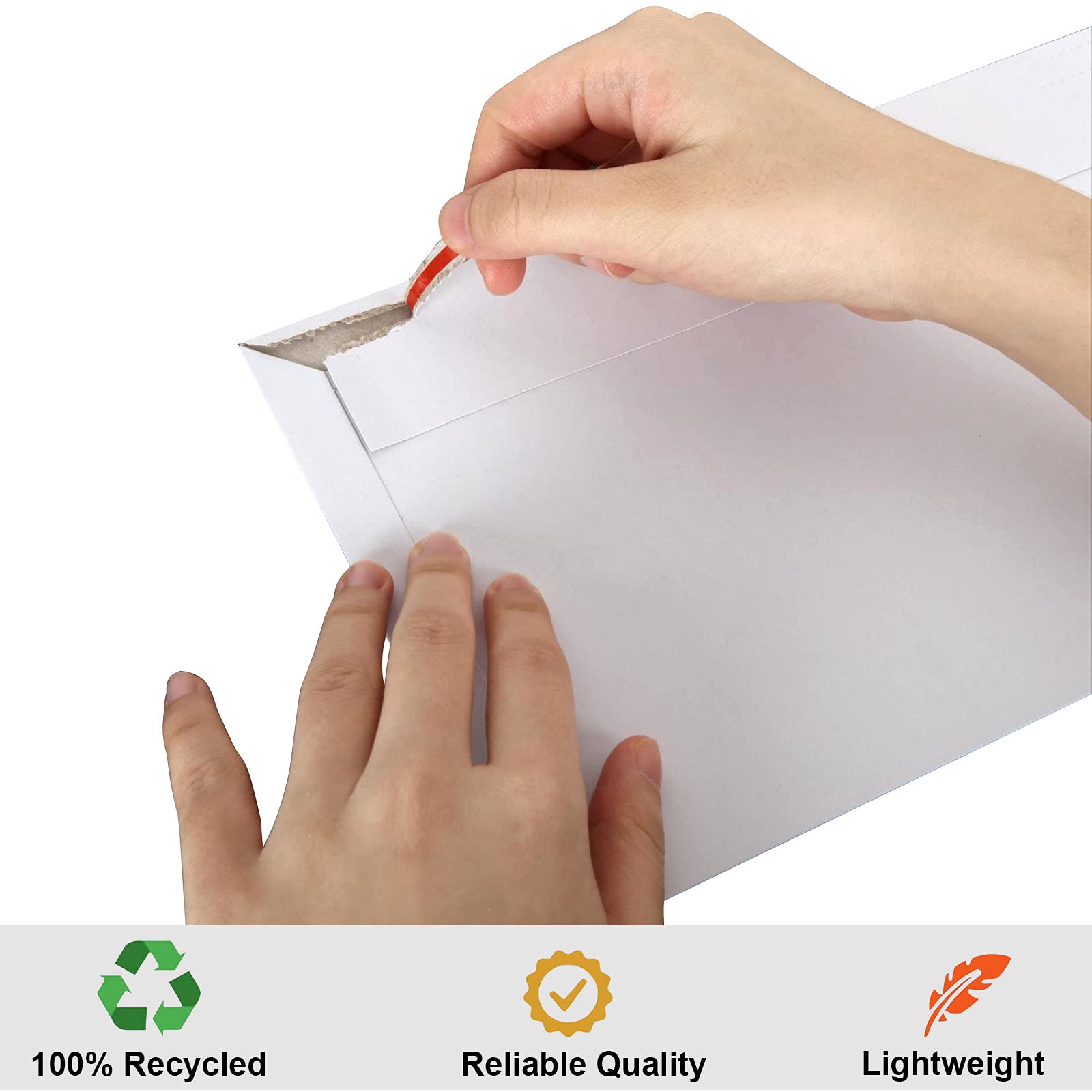 ZOEYES Lot de 100 enveloppes en carton rigide pour photos 15,2 x 25,4 cm