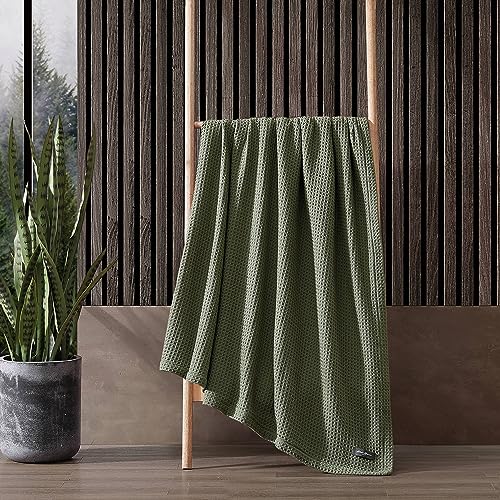 Couverture gaufrée Eddie Bauer lit simple vert moyen poids thermorégulateur - 8