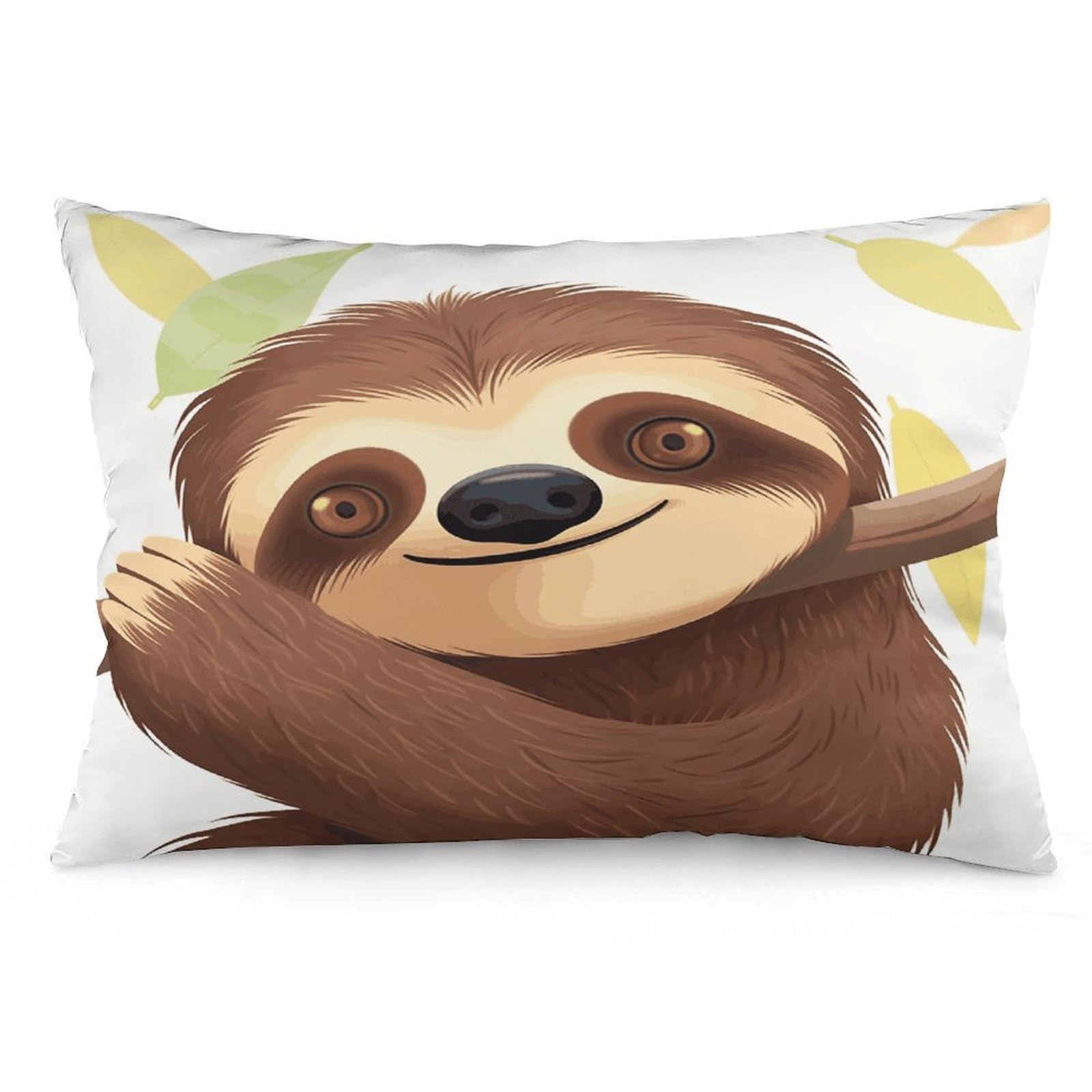 Wsoihfec Style Sloth Throw Pillow Covers Decorative, Pillow Cases Soft Plush, Modern Farmhouse Boho Cushion Cover For Bed Couch Sofa Living Room Spring Decor12 X20