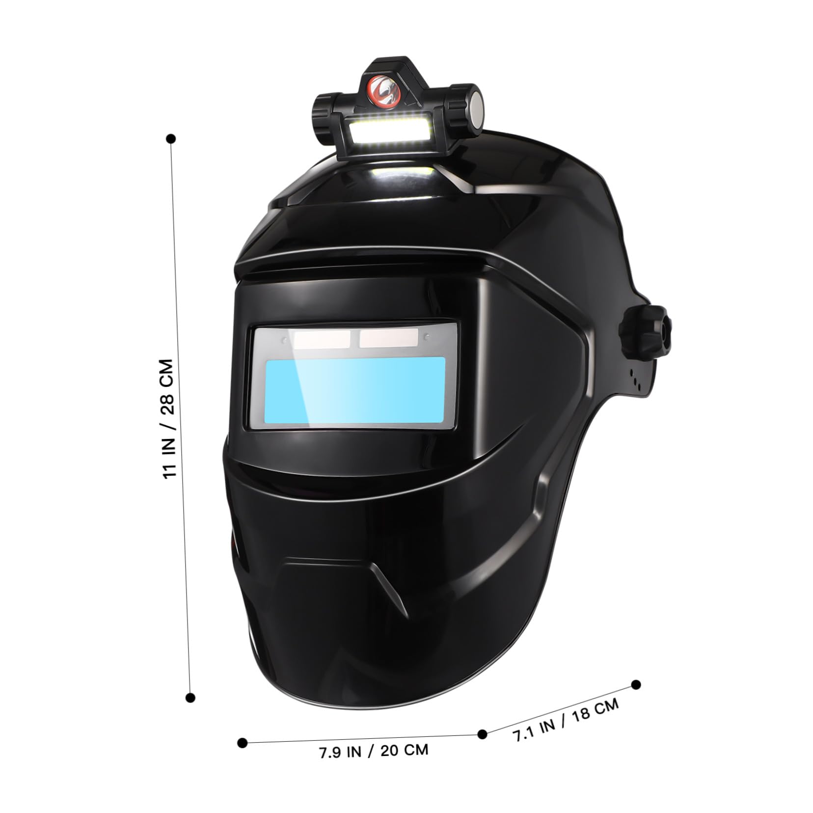 INOOMP Maschera per Saldatura Autoscurante Nera in Pp Schermo Grande e Regolabile, Protezione Occhi e Testa Traspirante per Uso Indoor e Outdoor