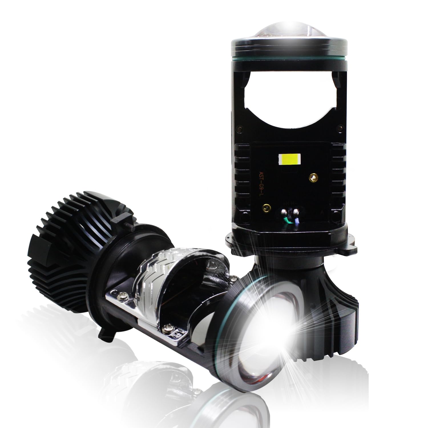 Mini Projector Lens H4 Led Car Headlight Bulb, 80W 18,000 Lumens Super Bright White 6500K Headlight Conversion kit for Cars