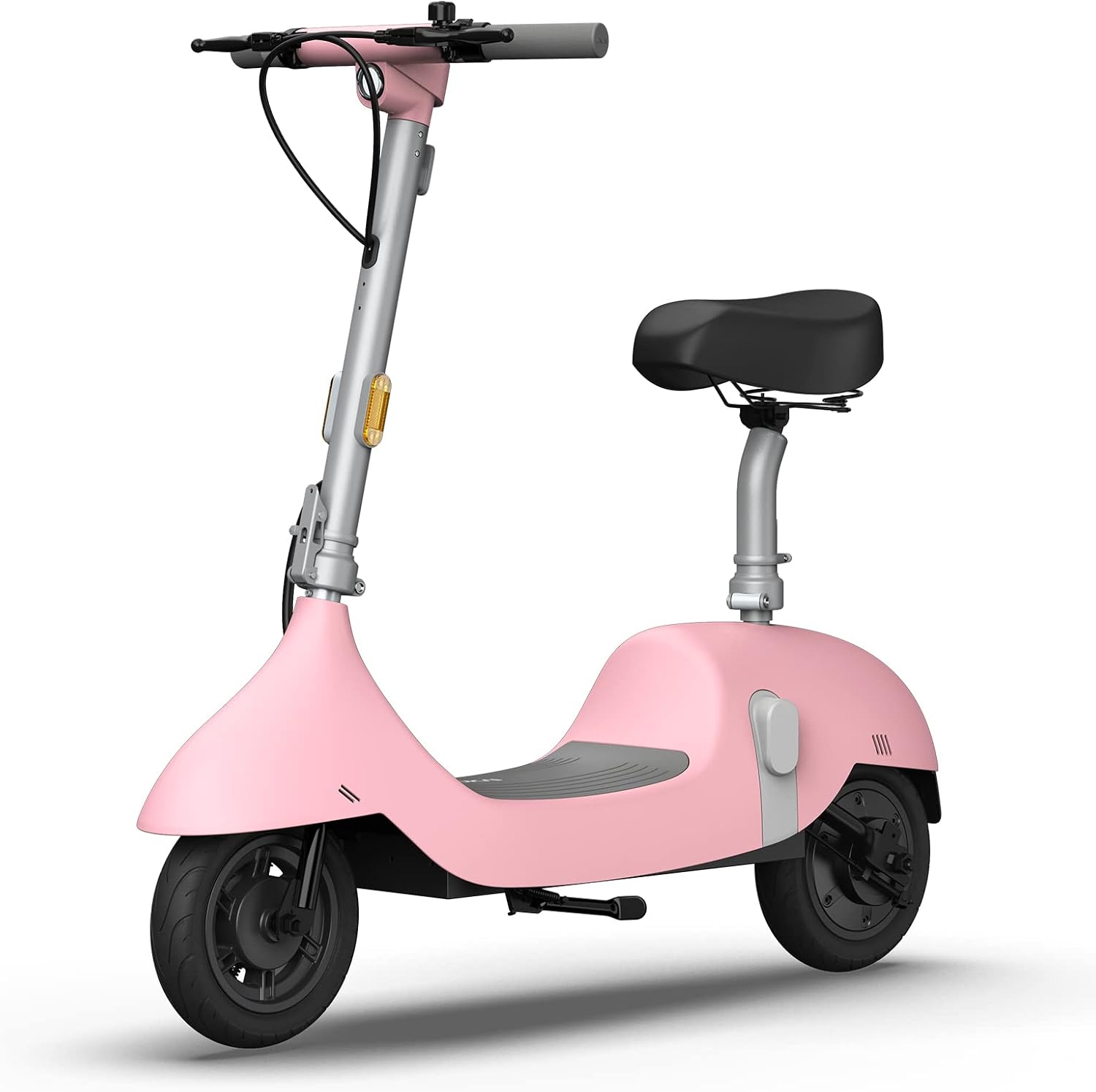 OKAI EA10 Electric Scooter with Seat, Up to 25-35 Miles Range & 15.5MPH, Moped Scooter Bike for Adults with 10 Inch Vacuum Tires