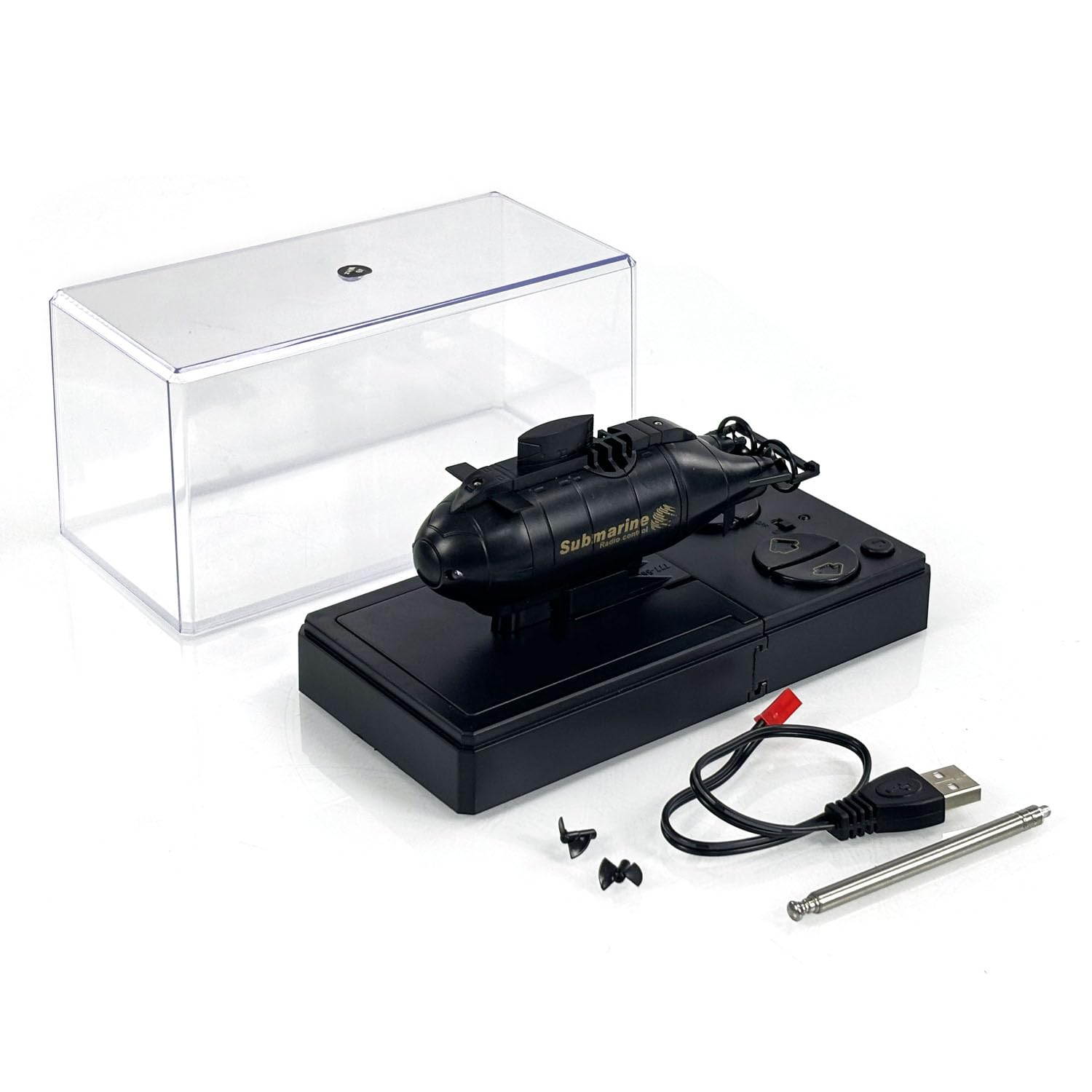 TOUCAN RC HOBBY RC RTR Mini Submarino con Doble Hélice Barco Inalámbrico Control Remoto Modelo Regalo Adulto