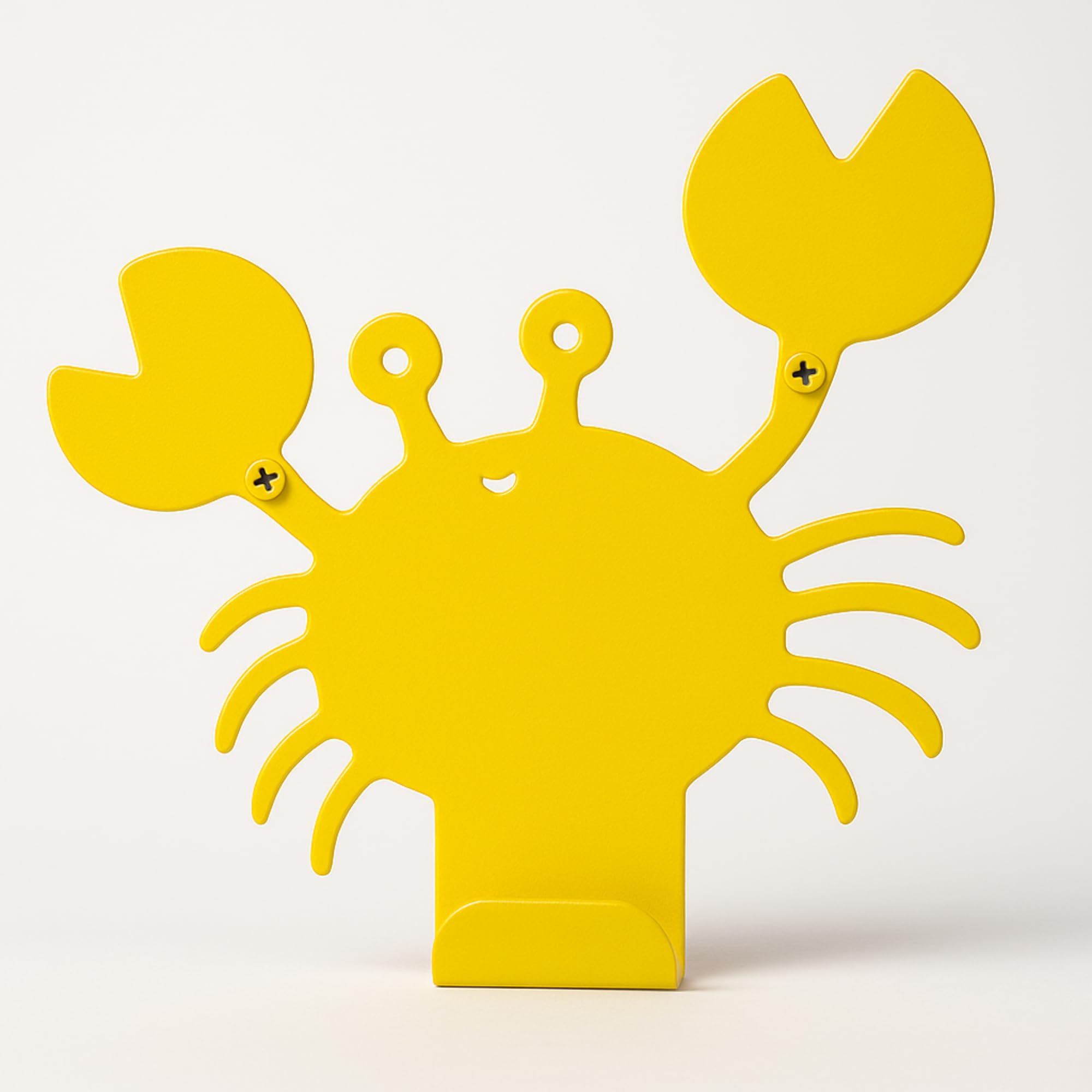 ARTiLETTO Cute Crab Wall Hook – Heavy-Duty Metal Hook for Hanging Coats, Backpacks, Towels & More – Fun Kids’ Wall Hooks for Bedroom, Playroom, Nursery & Bathroom – Decorative & Durable (Yellow)