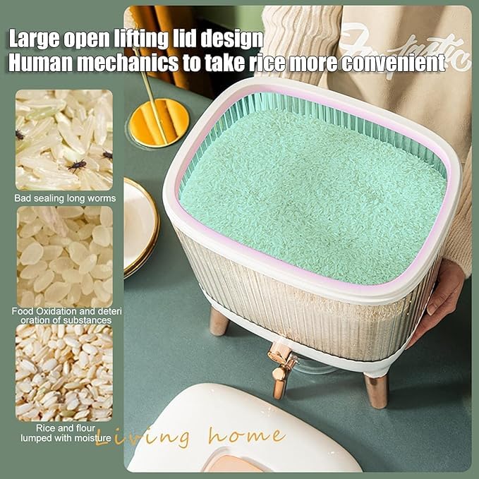Image of Wall Mounted Cereal Food Dispenser For Kitchen 6 Grid Dry Food Dispenser Space Saving Food Storage Containers for Cereal, Rice, Nuts, Candy (JK-163)