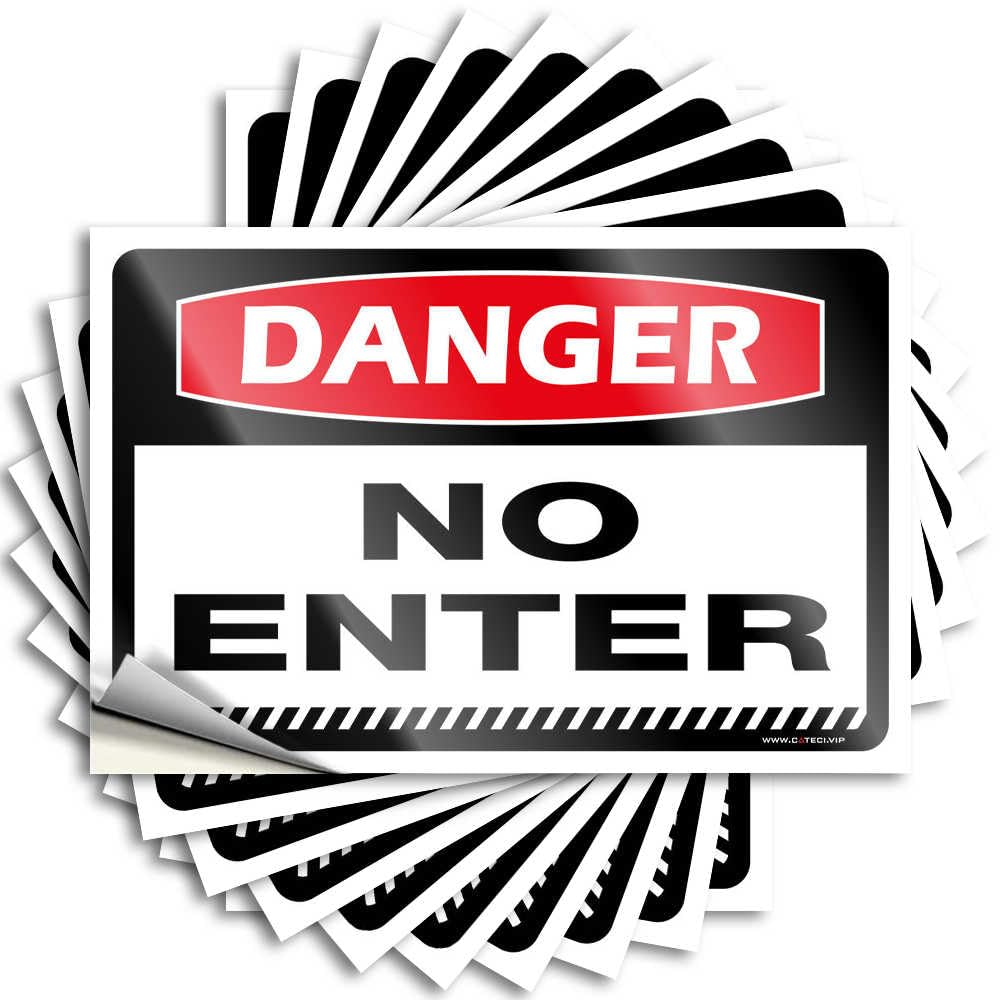 Country Room Decor Door Funny Sticker | Danger Do Not Enter Western Bathroom Durable Vinyl Sticker Easy Apply for Billiards(8X12CM)