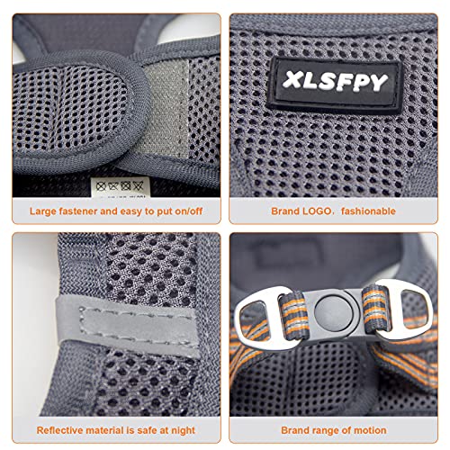 Cat Harness and Leash Set, Soft Dog Vest Harness No Pull, Kitten Harness with Reflective Strap, Escape Proof Puppy Harness for Small Dogs, Rabbit, Durable D-Ring(S, M,L, XL)