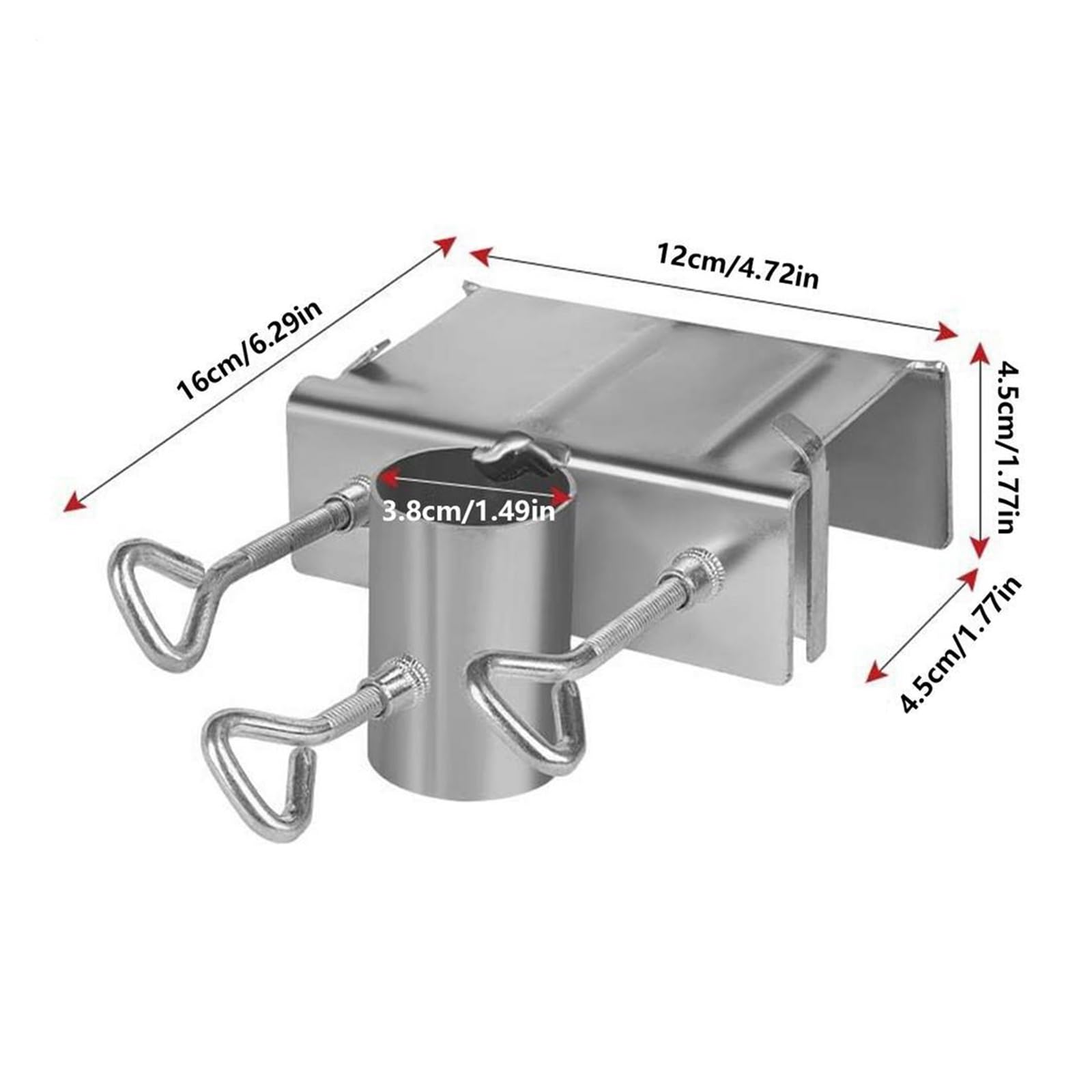 Portaombrelli for Balcone da Patio con Clip for ringhiera del Ponte Portaombrellone Regolabile Clip Supporto for Asta Base Staffa a