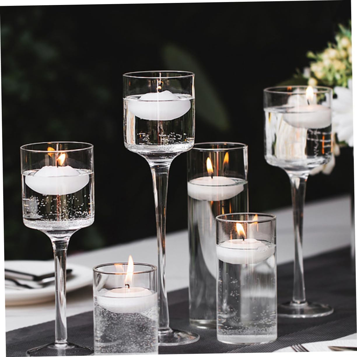 10pcs Unscented Floating Candles for Centerpieces Romantic Water Candles for Weddings Parties and Valentine Day Decorations