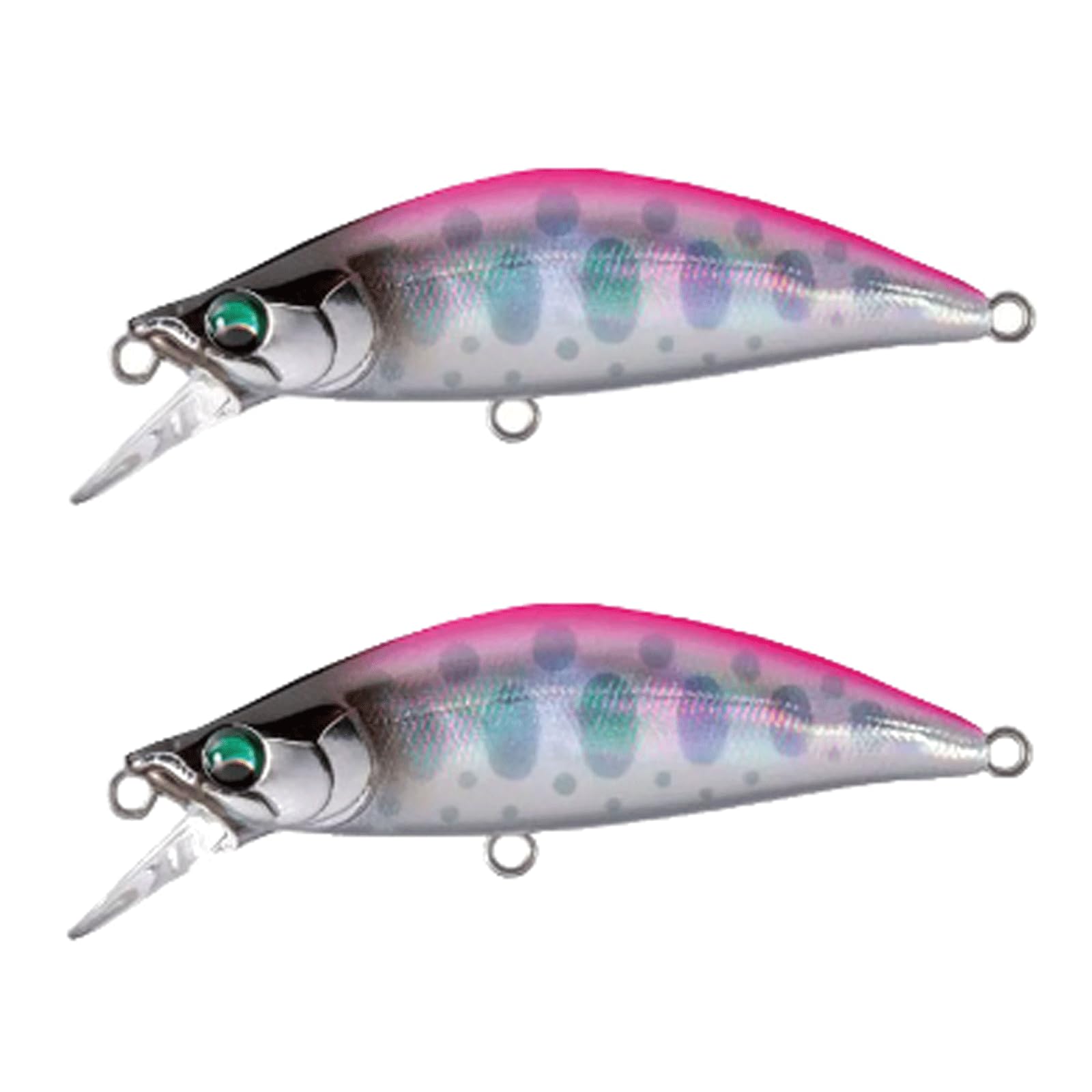 IvyLoutish Fishing Lure Bait 2 Pcs Mini Sinking Minnow Wobblers Fishing Bait 5cm 5.2g Trout Artificial Plastic Hard Bait Crankbait Bass Fishing Tackle Fishing Tackle