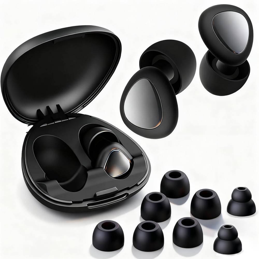 【本日最終日】【ブラックフライデー】【33%OFF+40%OFF】【599円】 Bealemu ノイズキャンセリング 睡眠用耳栓 イヤーピース4サイズ付き